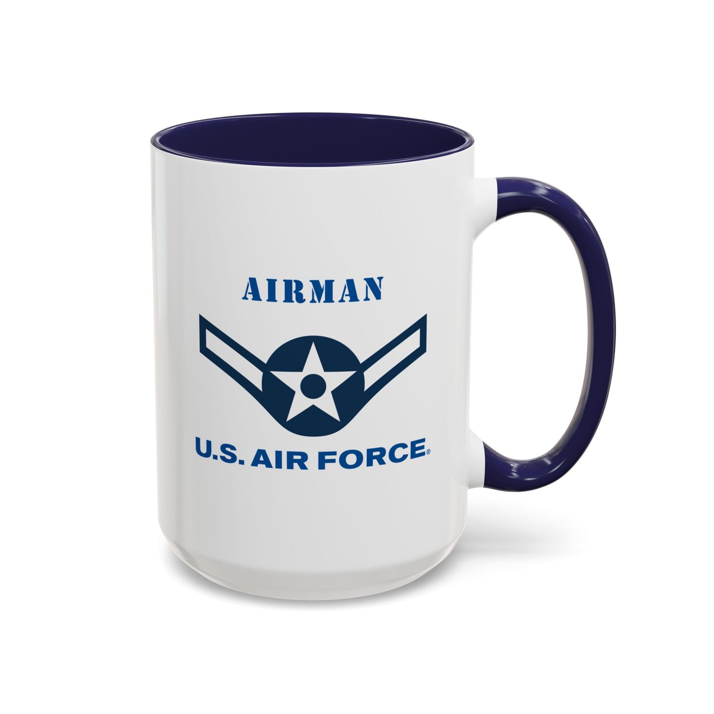 Accent Coffee Mug (11oz & 15oz) - USAF - Airman (E2) - 2020 - US Air Force w Text X 300