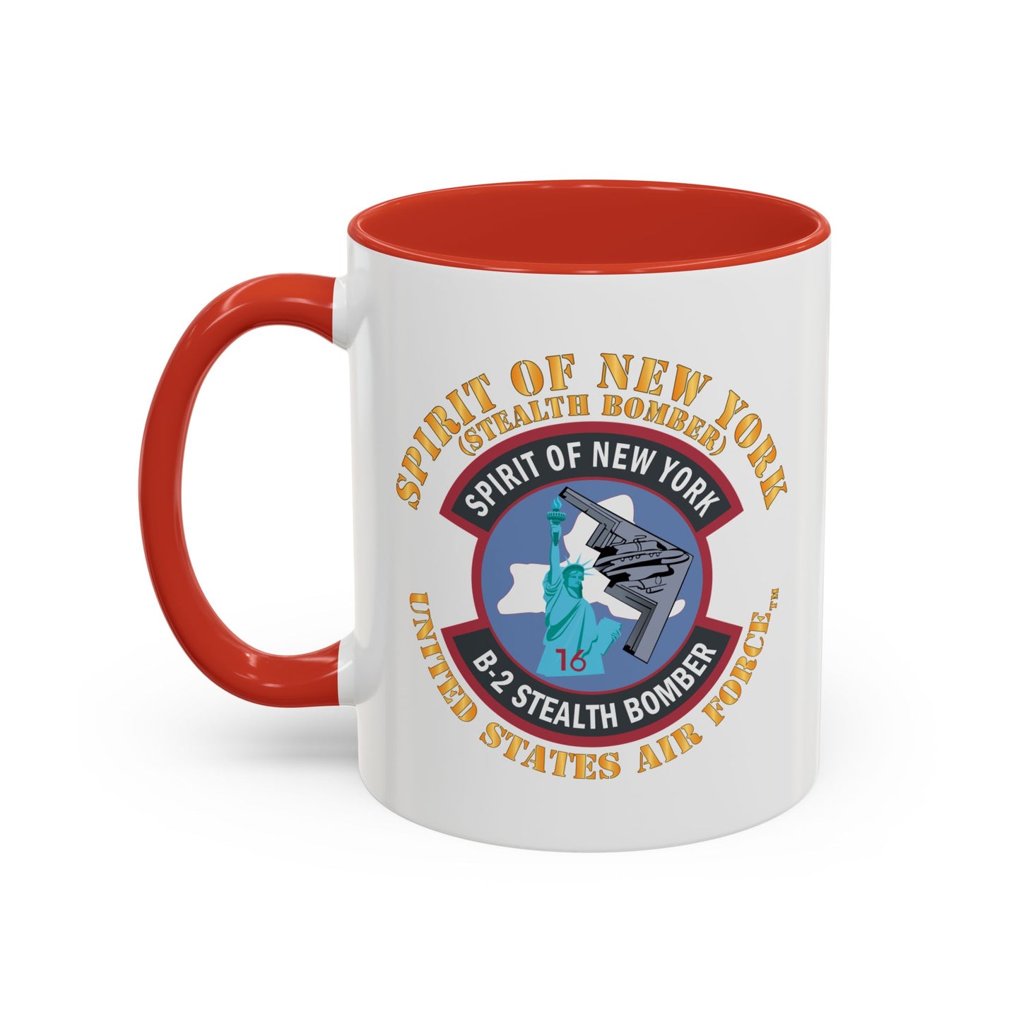 Accent Coffee Mug (11oz & 15oz) - USAF - B2 - Spirit of New York - Stealth Bomber X 300