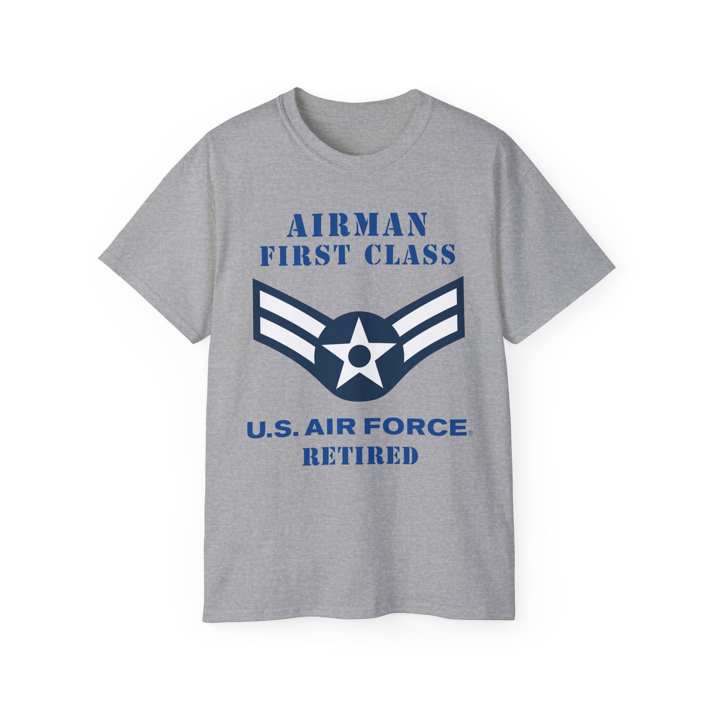 Unisex Ultra Cotton Tee - USAF - Airman - First Class (E3) - 2020 - Retired