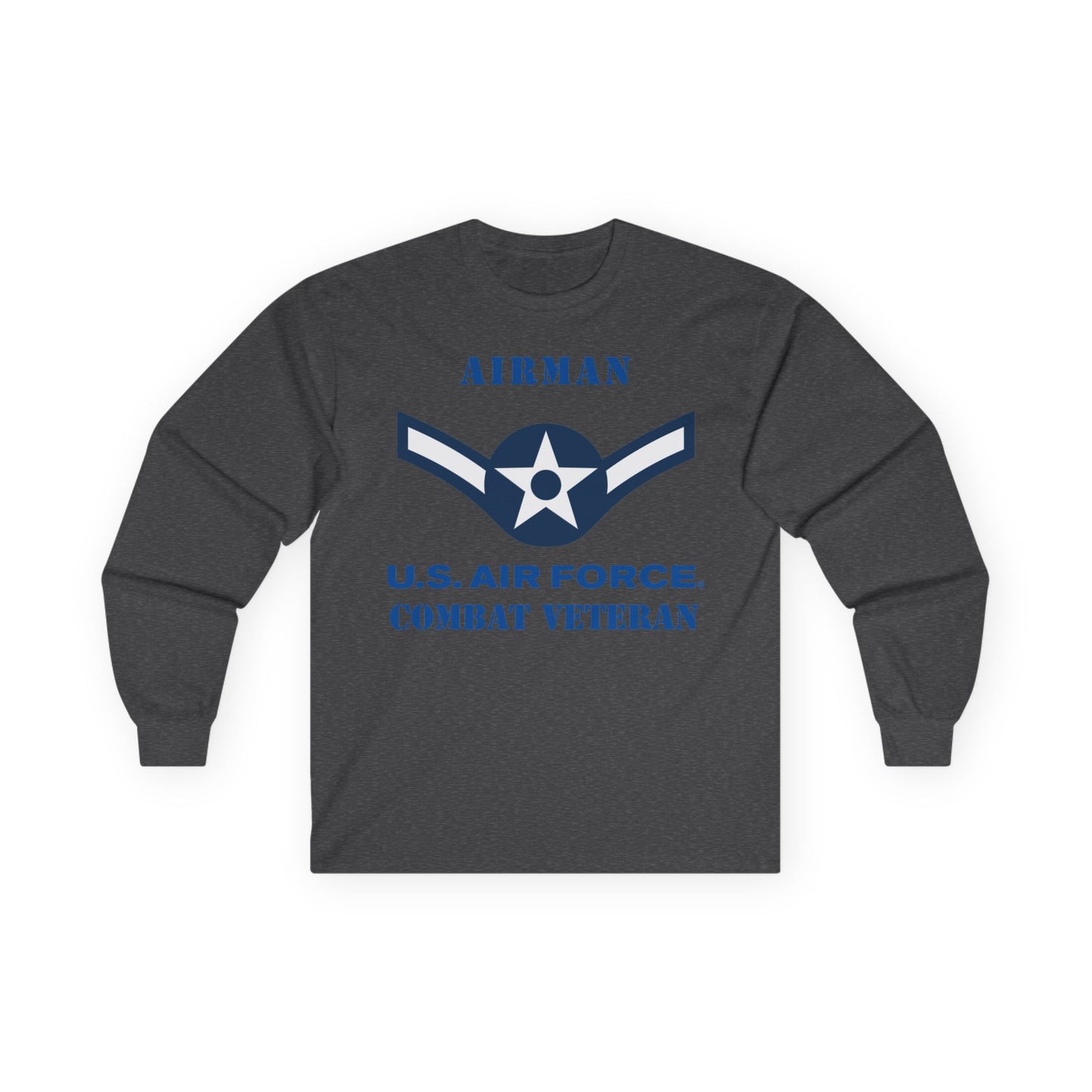 Unisex Ultra Cotton Long Sleeve Tee - USAF - Airman (E2) - 2020 - US Air Force - Combat Veteran