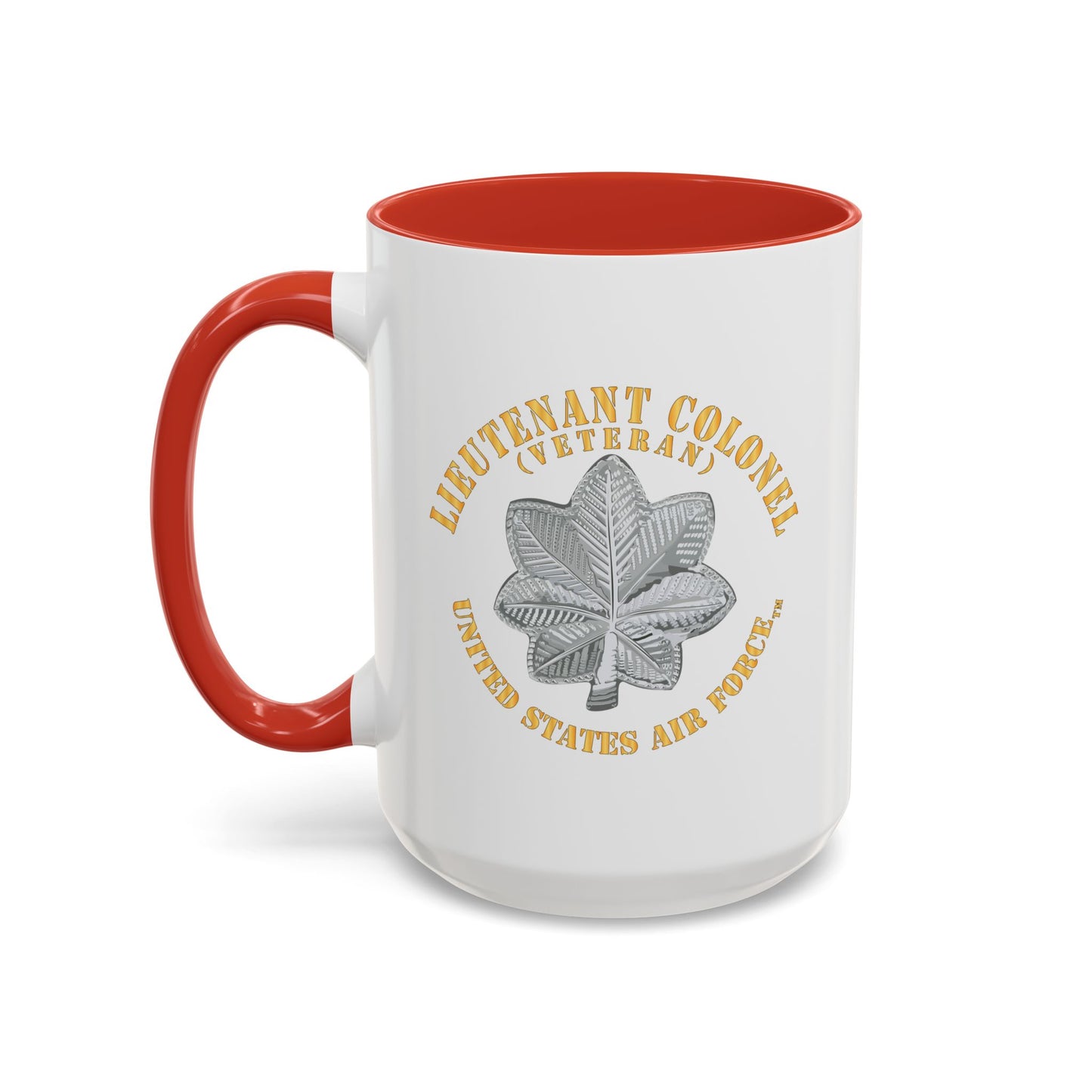 Accent Coffee Mug (11oz & 15oz) - USAF - Lieutenant Colonel - LTC - Veteran - TM X 300