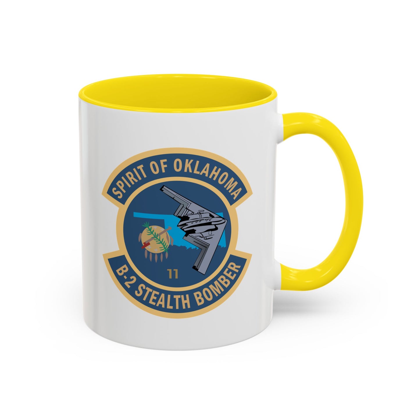 Accent Coffee Mug (11oz & 15oz) - USAF - B2 - Spirit of Oklahoma - Stealth Bomber wo txt X 300