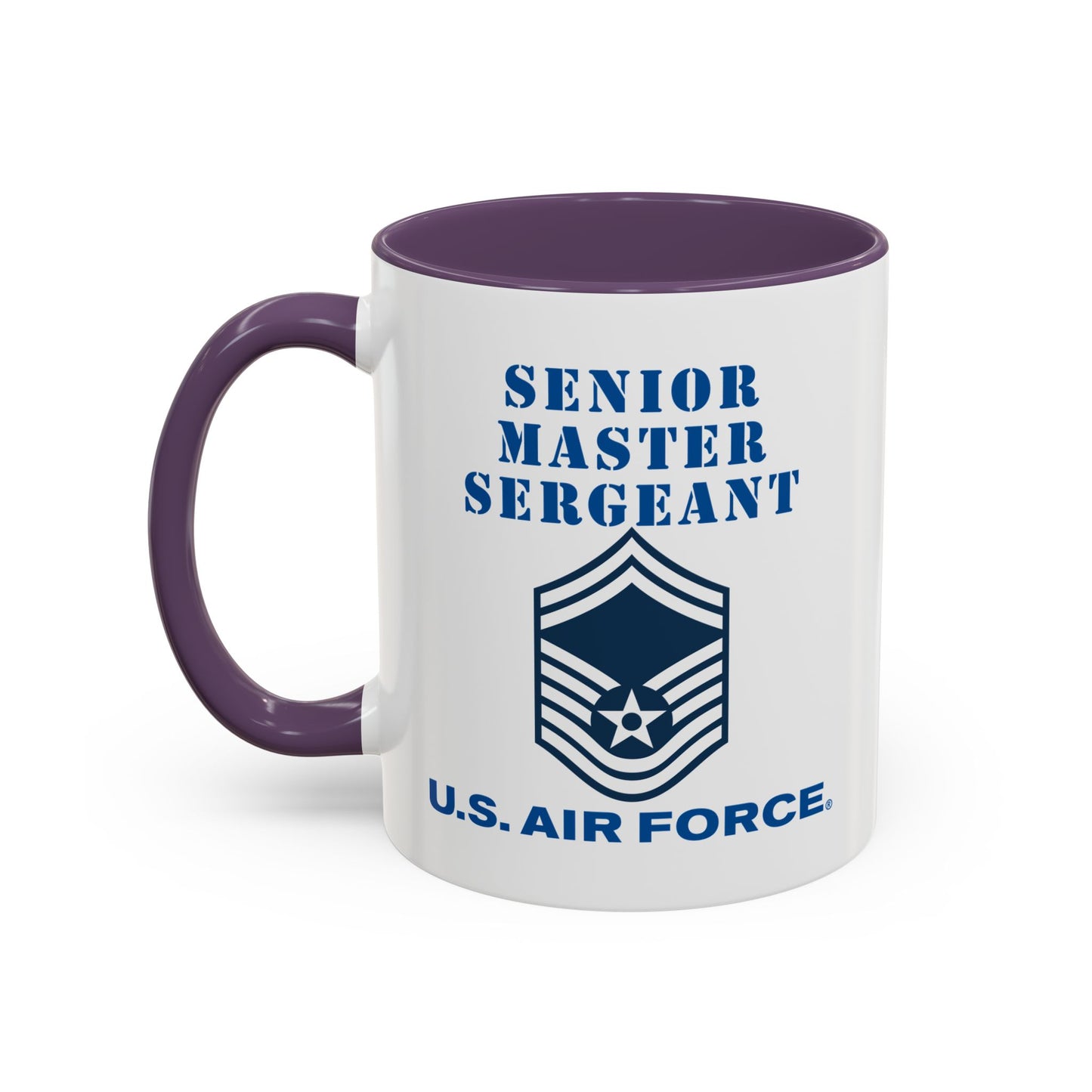 Accent Coffee Mug (11oz & 15oz) - USAF - Senior Master Sergeant (E8a) - 2020 - US Air Force w Text X 300