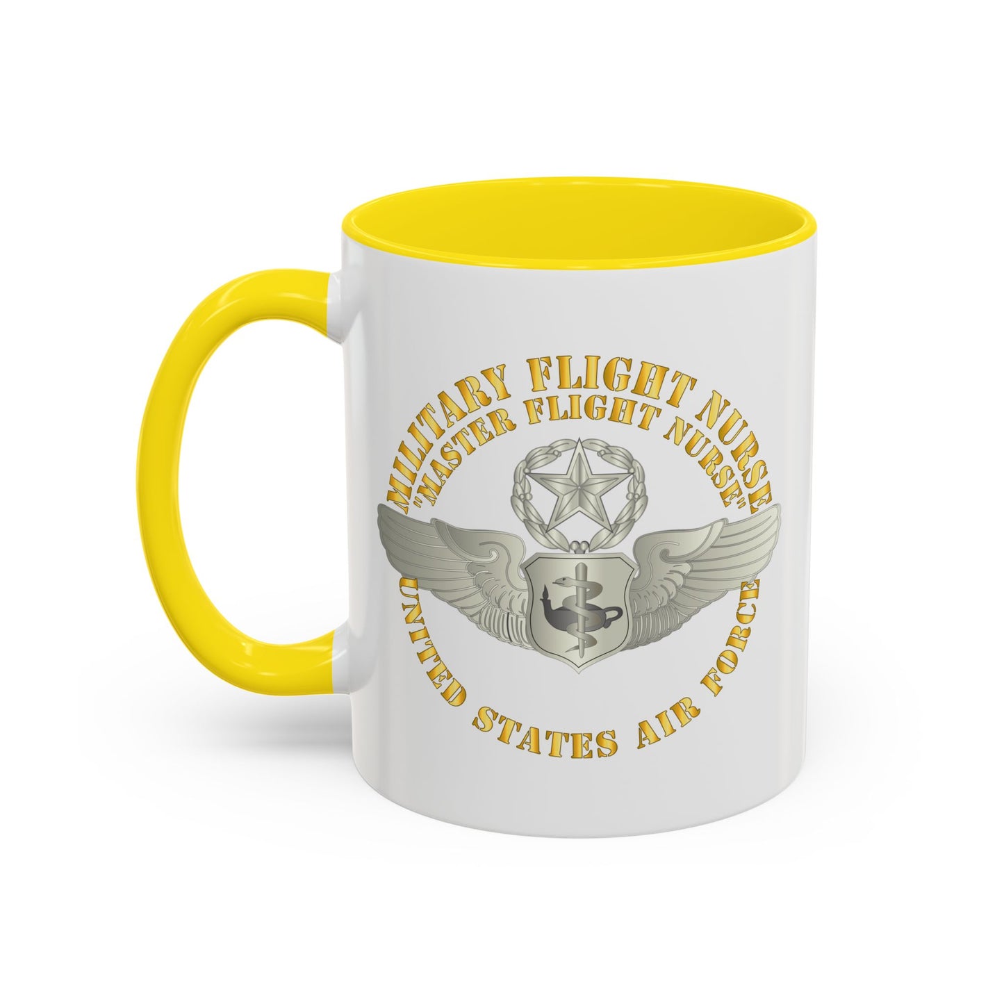 Accent Coffee Mug (11oz & 15oz) - USAF - Military Flight Nurse - Flight Nurse - Master