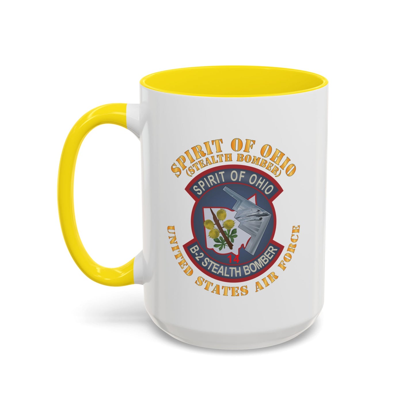 Accent Coffee Mug (11oz & 15oz) - USAF - B2 - Spirit of Ohio - Stealth Bomber X 300