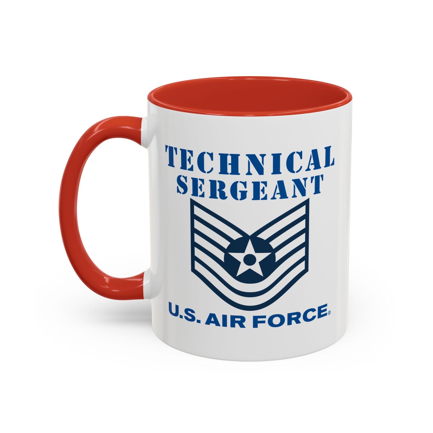 Accent Coffee Mug (11oz & 15oz) - USAF - Technical Sergeant (E6) - 2020 - US Air Force w Text X 300