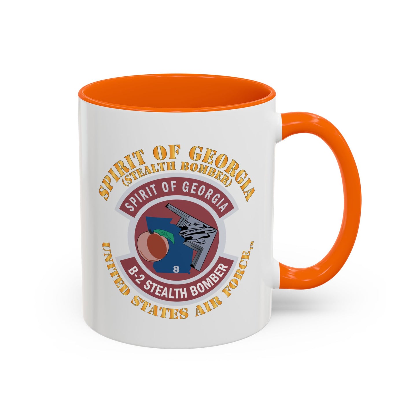 Accent Coffee Mug (11oz & 15oz) - USAF - B2 - Spirit of Georgia - Stealth Bomber X 300