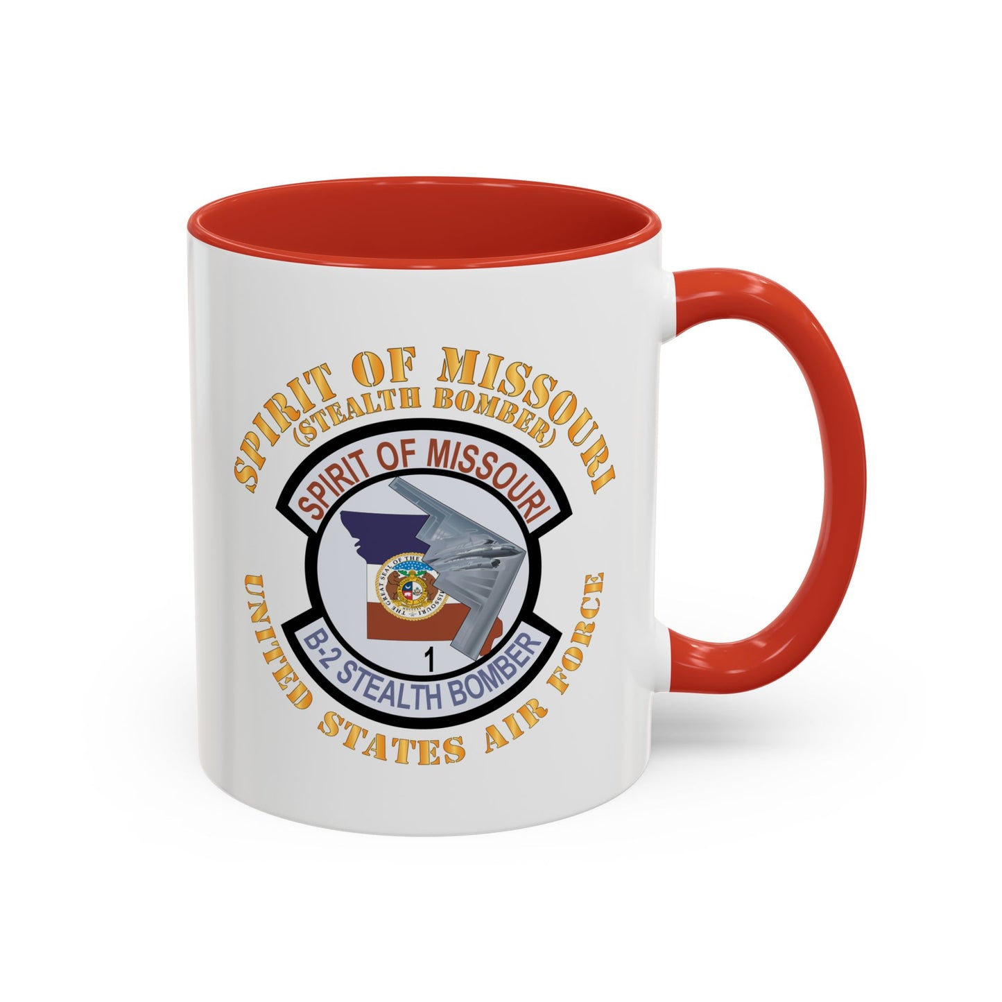 Accent Coffee Mug (11oz & 15oz) - USAF - B2 - Spirit of Missouri Stealth Bomber X 300