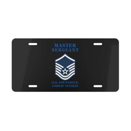 License Plate - USAF - Master Sergeant (E7a) - 2020 - Combat Veteran