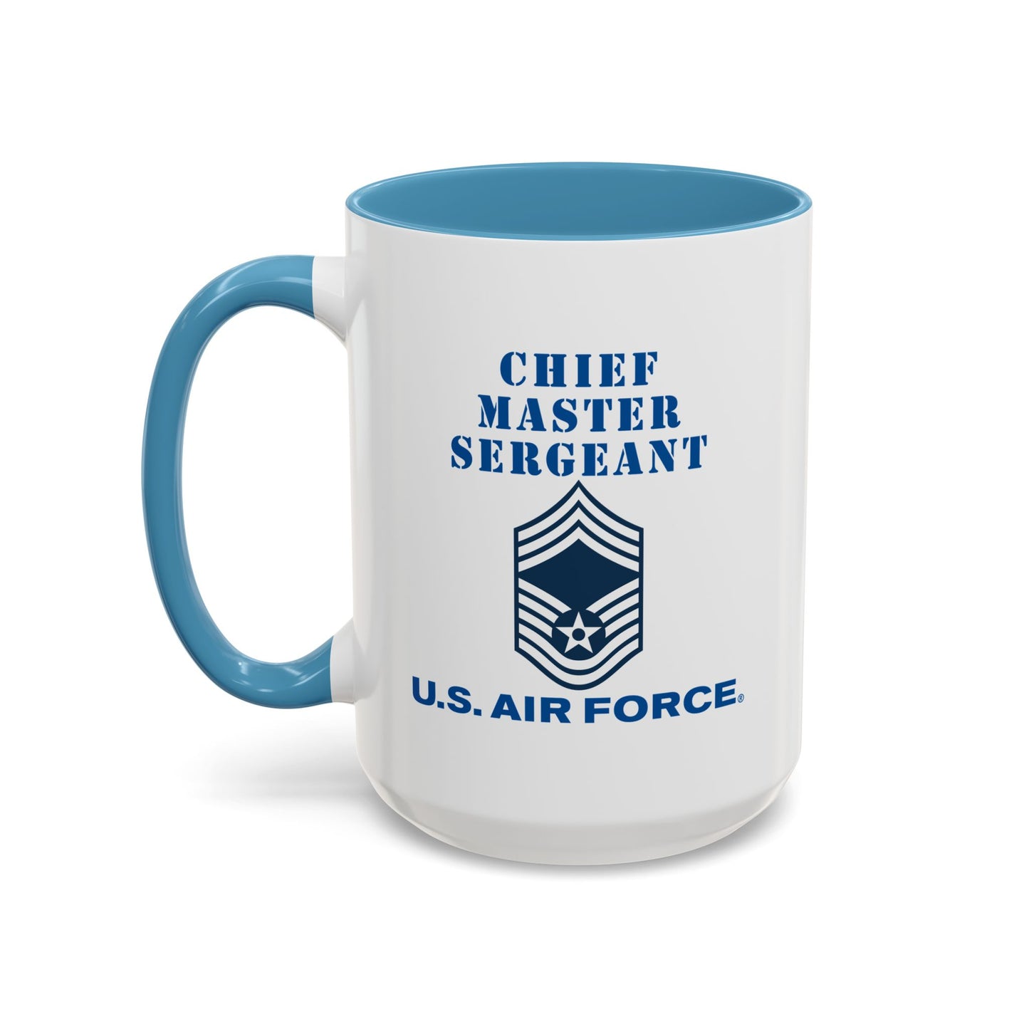 Accent Coffee Mug (11oz & 15oz) - USAF - Chief Master Sergeant (E9a) - 2020 - US Air Force w Text X 300