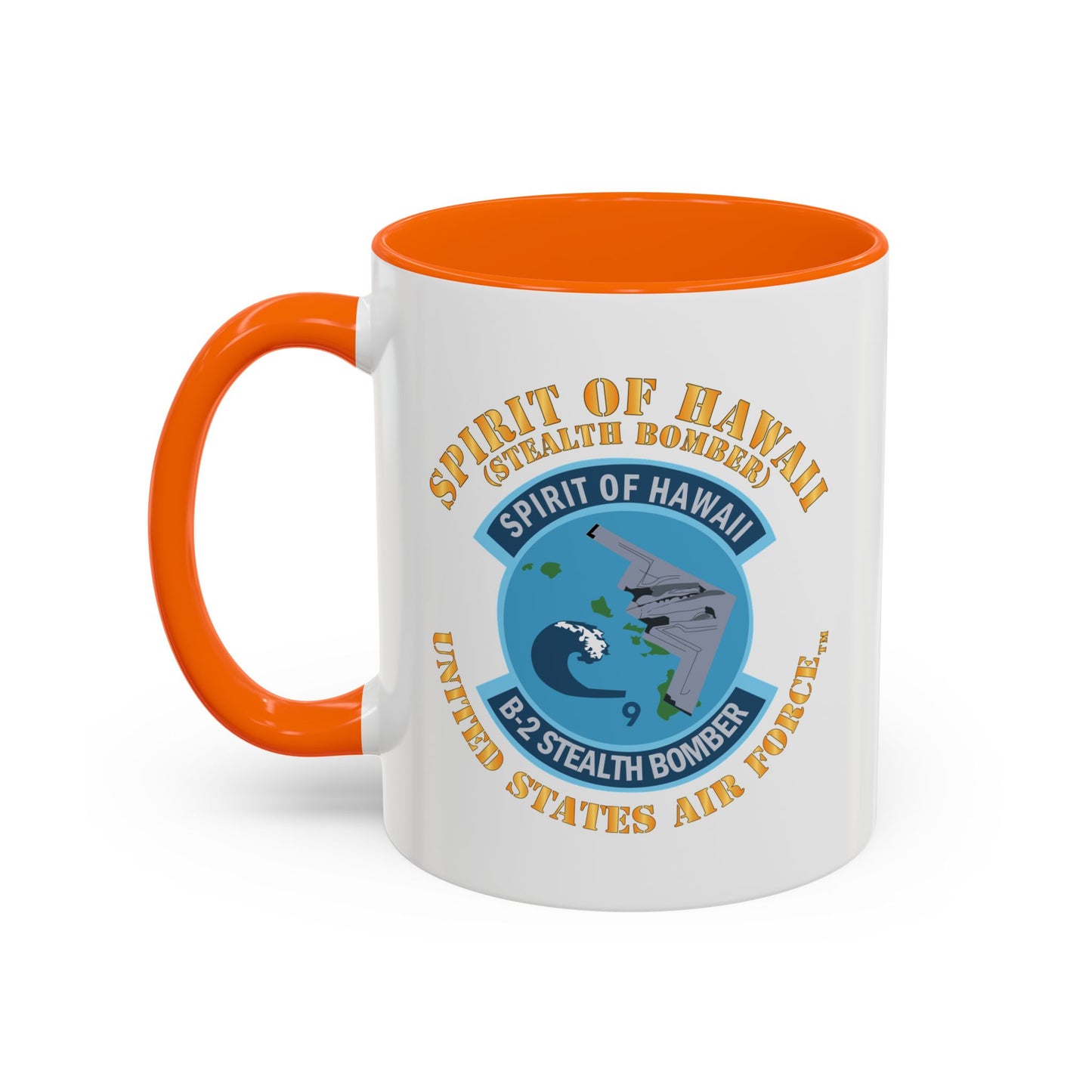 Accent Coffee Mug (11oz & 15oz) - USAF - B2 - Spirit of Hawaii - Stealth Bomber X 300