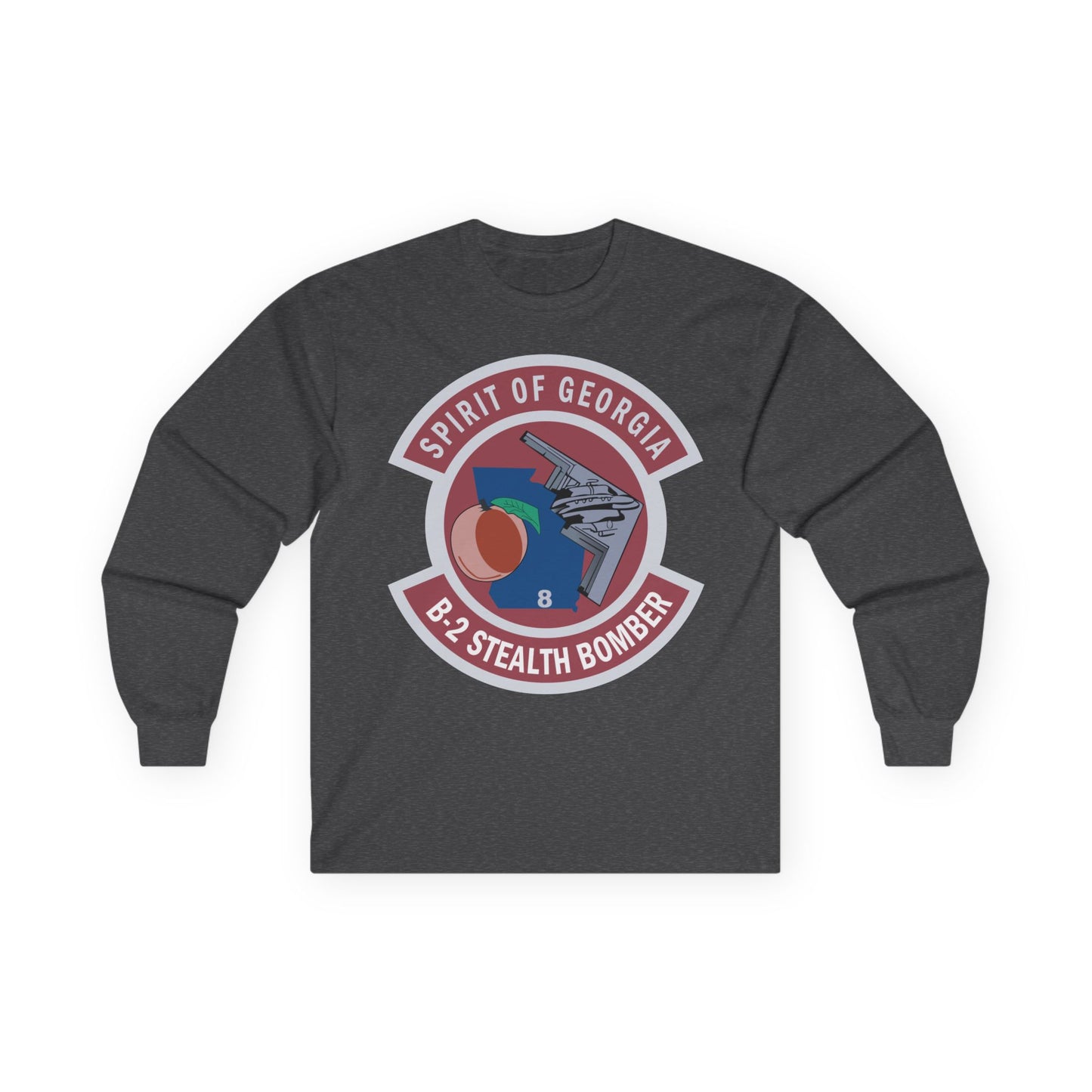 Unisex Ultra Cotton Long Sleeve Tee - USAF - B2 - Spirit of Georgia - Stealth Bomber wo txt X 300
