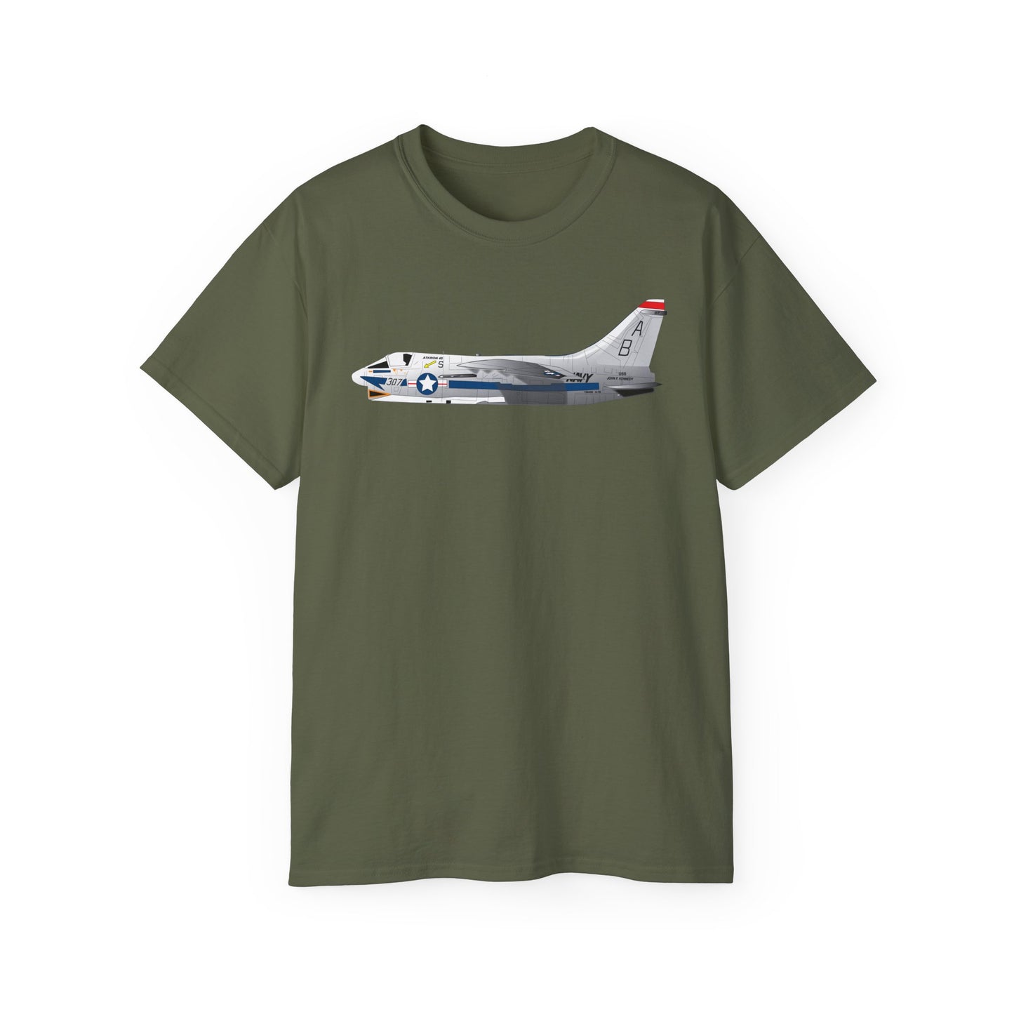 Unisex Ultra Cotton Tee - Aircraft - Navy - A-7B Corsair II - Side X 300