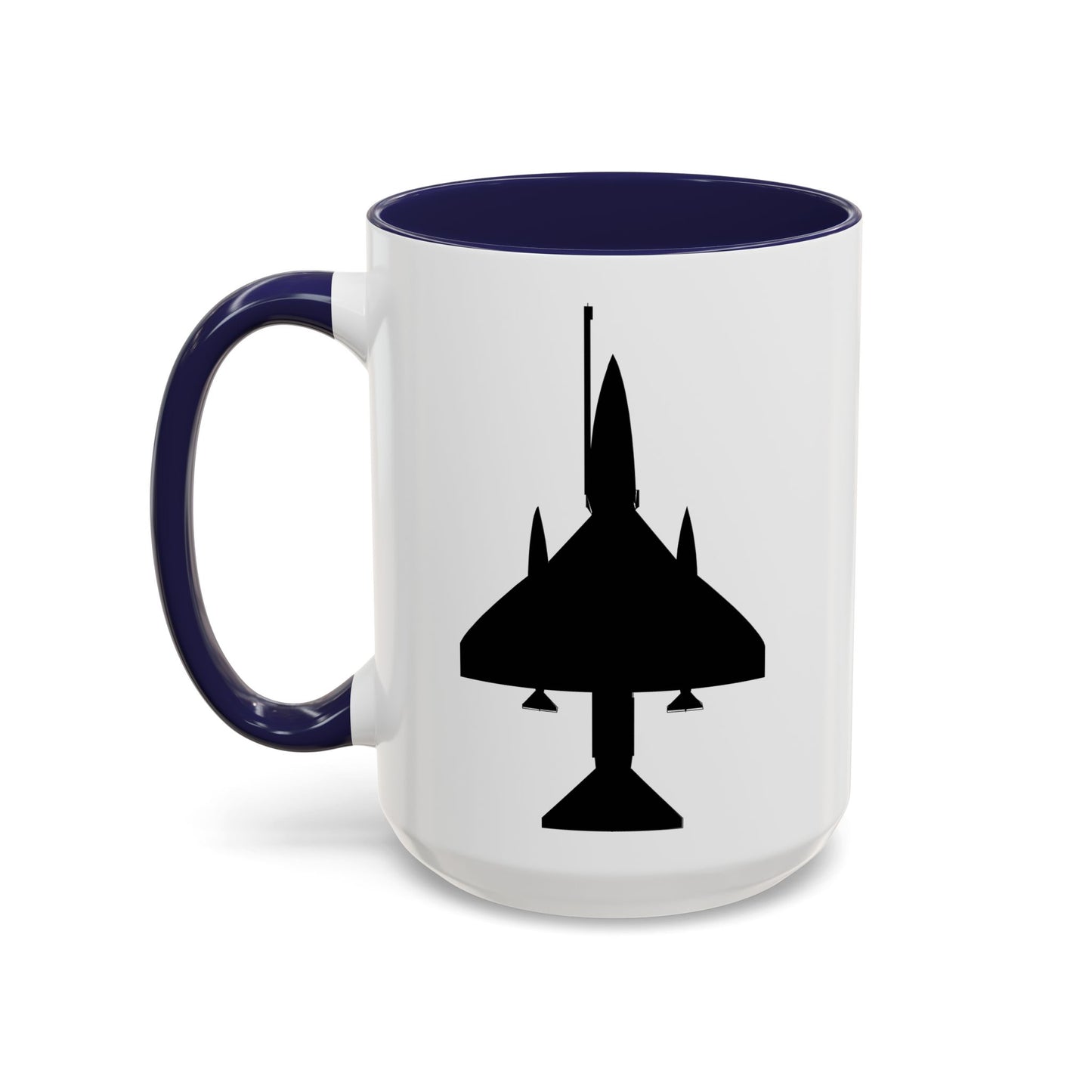 Accent Coffee Mug (11oz & 15oz) - Aircraft - A-4 SkyHawk - Top - Silhouette X 300