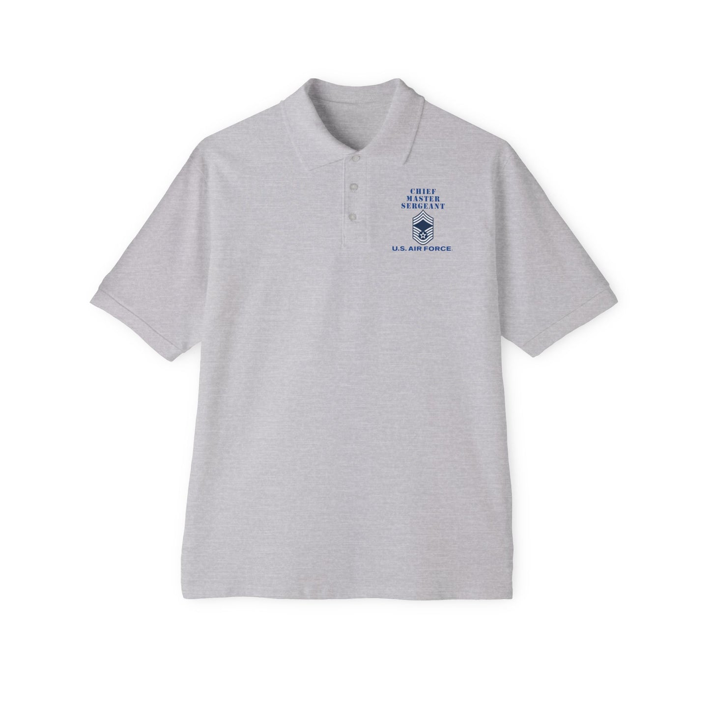 Men's Piqué Polo - USAF - Chief Master Sergeant (E9a) - 2020 - US Air Force w Text X 300