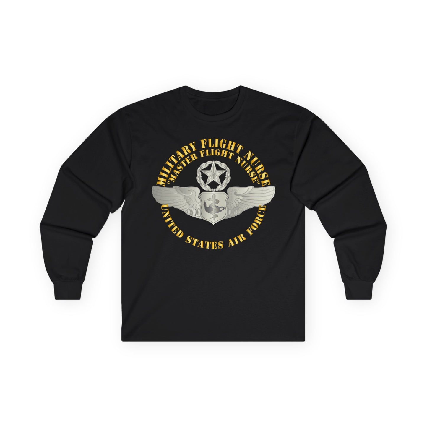 Unisex Ultra Cotton Long Sleeve Tee - USAF - Military Flight Nurse - Flight Nurse - Master
