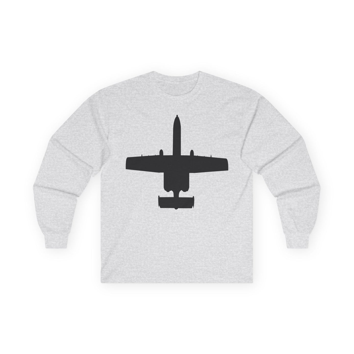 Unisex Ultra Cotton Long Sleeve Tee - Aircraft - USAF - A-10 Thunderbolt II - Top - Silhouette X 300