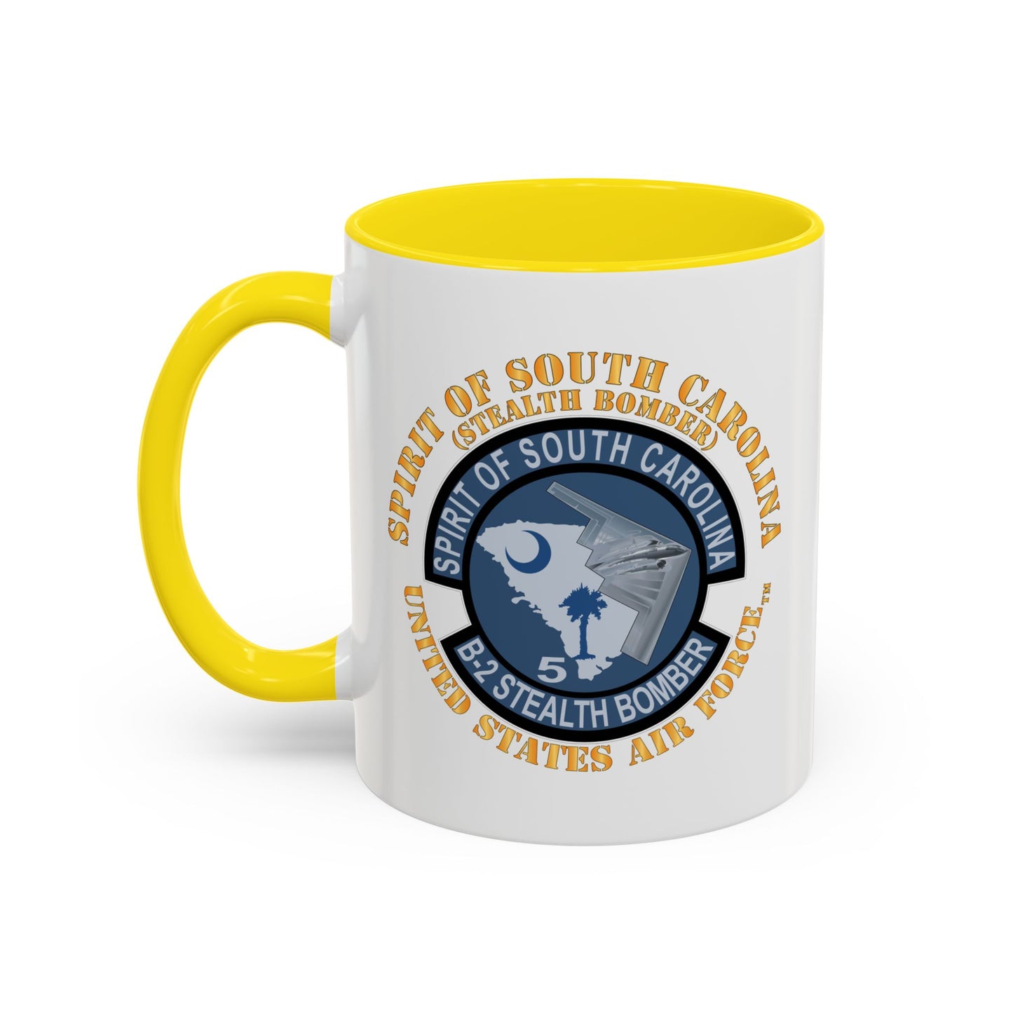 Accent Coffee Mug (11oz & 15oz) - USAF - B2 - Spirit of South Carolina Stealth Bomber X 300