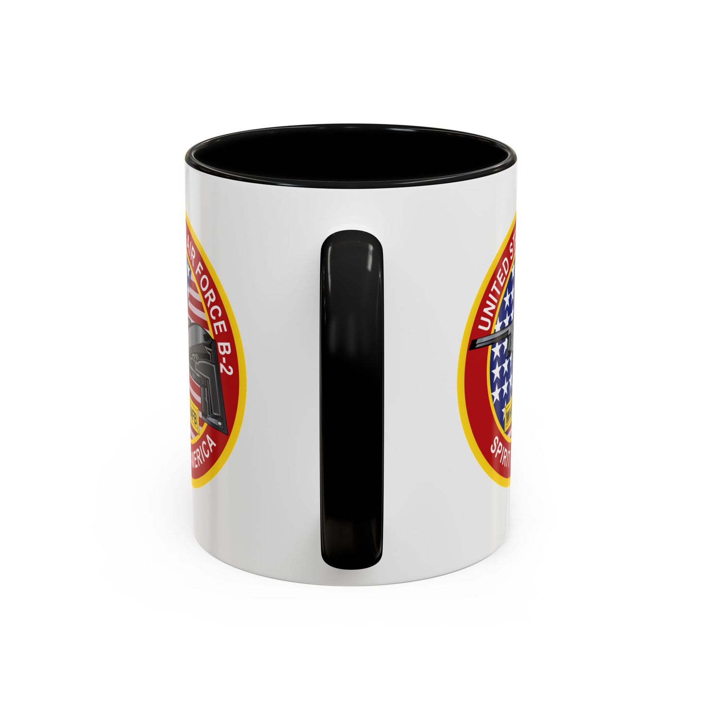 Accent Coffee Mug (11oz & 15oz) - USAF - B2 - Spirit - Stealth Bomber wo Txt