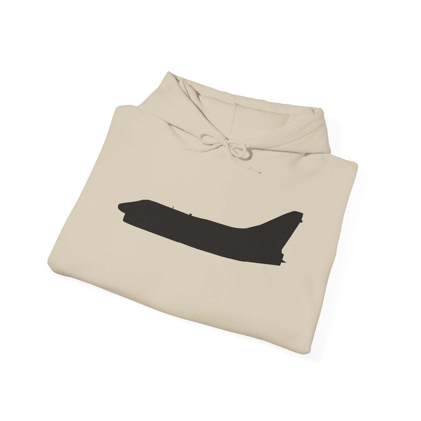 Unisex Heavy Blend Hooded Sweatshirt - Aircraft - Navy - A-7B Corsair II - Side - Silhouette X 300