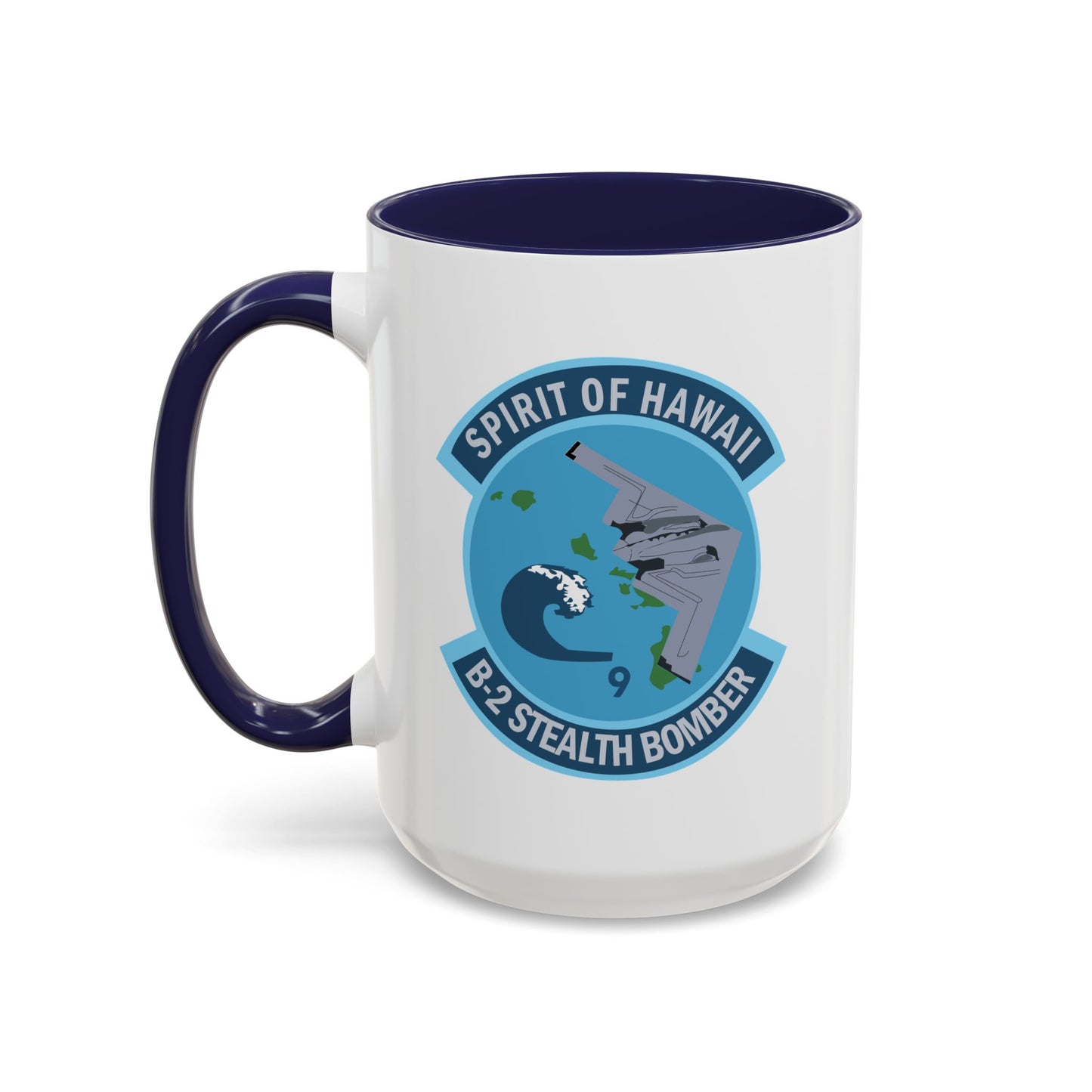 Accent Coffee Mug (11oz & 15oz) - USAF - B2 - Spirit of Hawaii - Stealth Bomber wo txt X 300
