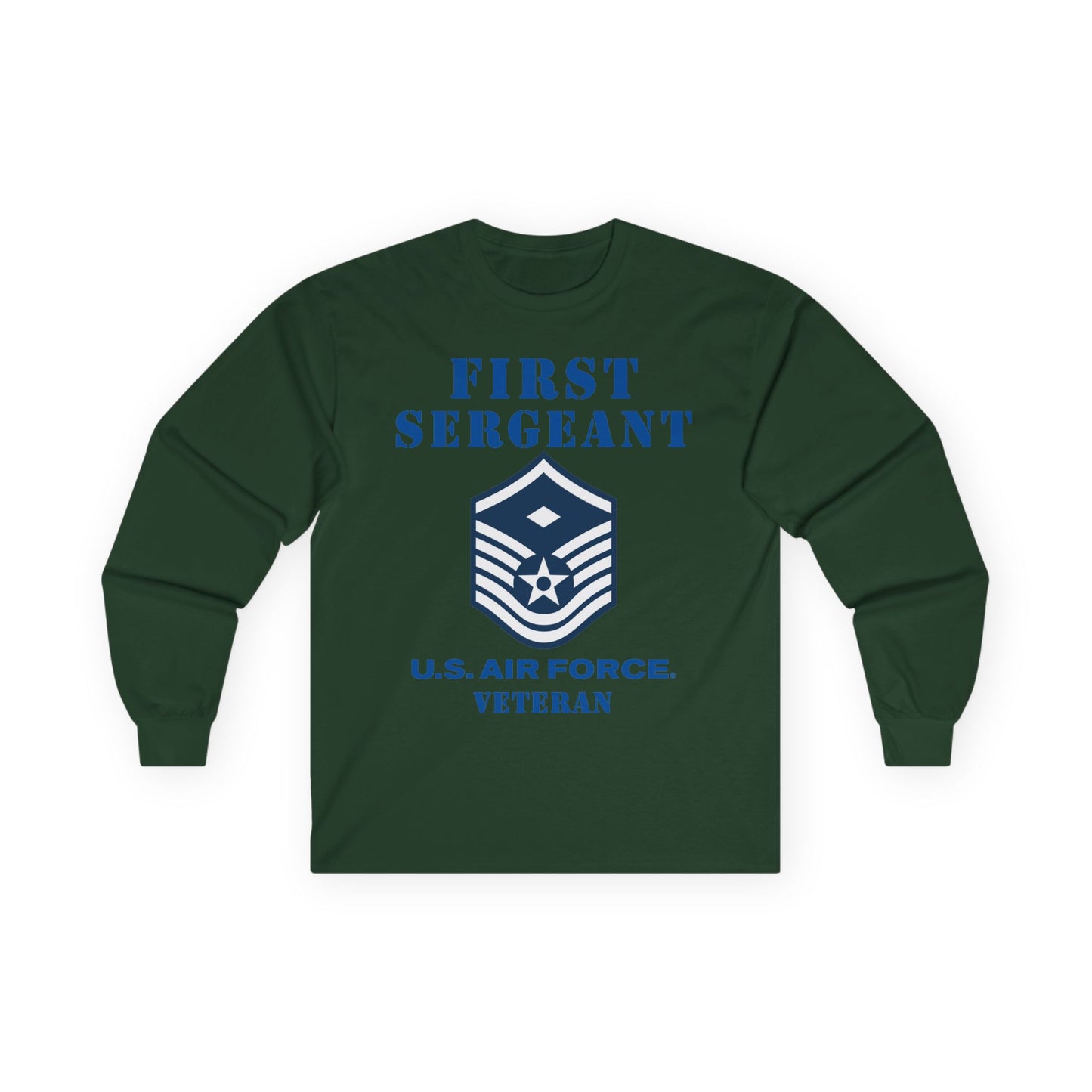 Unisex Ultra Cotton Long Sleeve Tee - USAF - First Sergeant (E7b) - 2020 - Veteran