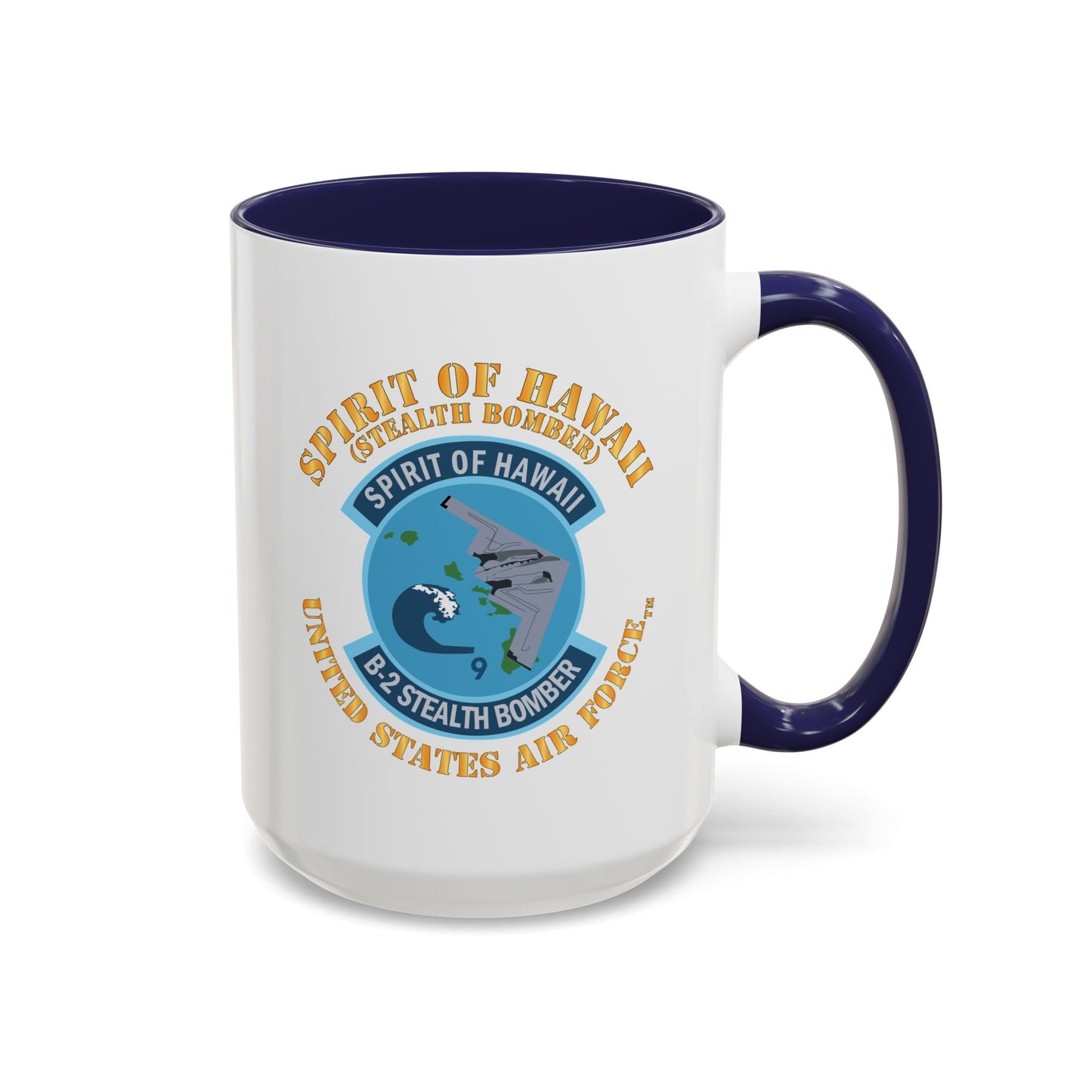 Accent Coffee Mug (11oz & 15oz) - USAF - B2 - Spirit of Hawaii - Stealth Bomber X 300