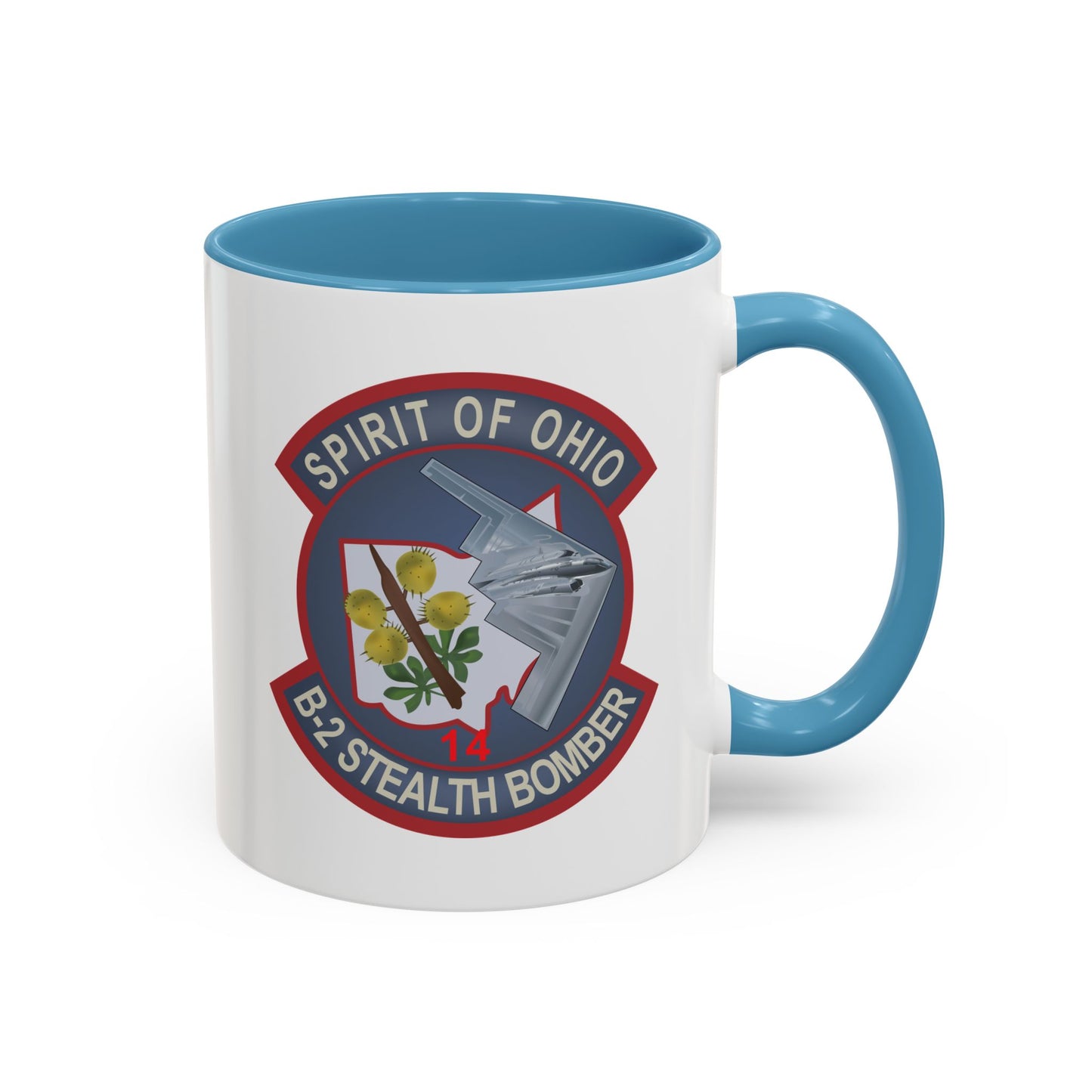 Accent Coffee Mug (11oz & 15oz) - USAF - B2 - Spirit of Ohio - Stealth Bomber wo txt X 300