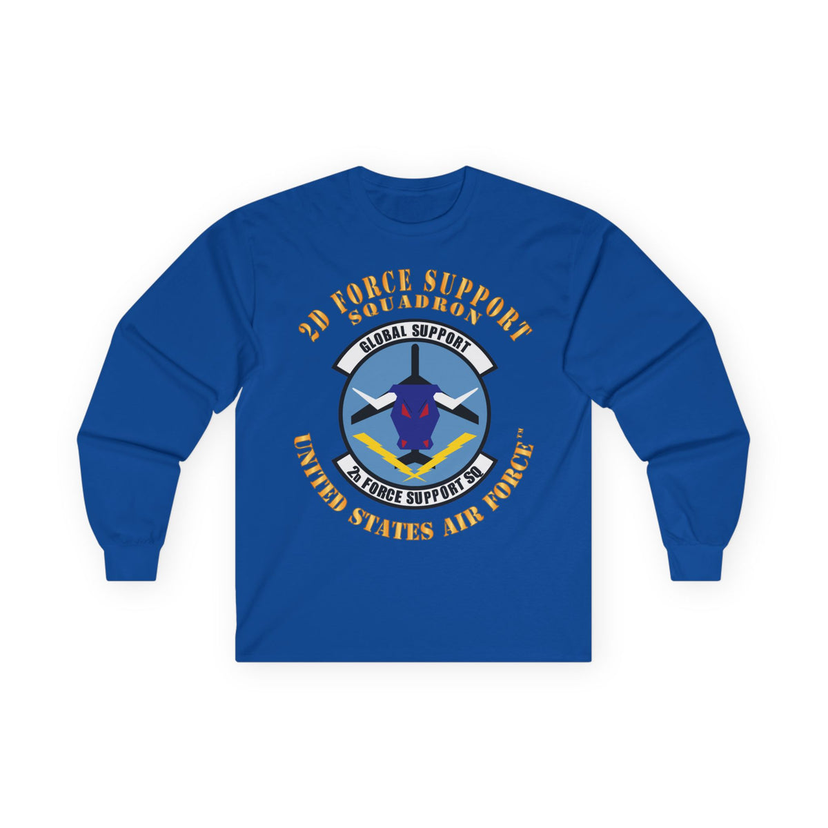 Unisex Ultra Cotton Long Sleeve Tee - USAF - 2d Force Support Squadron