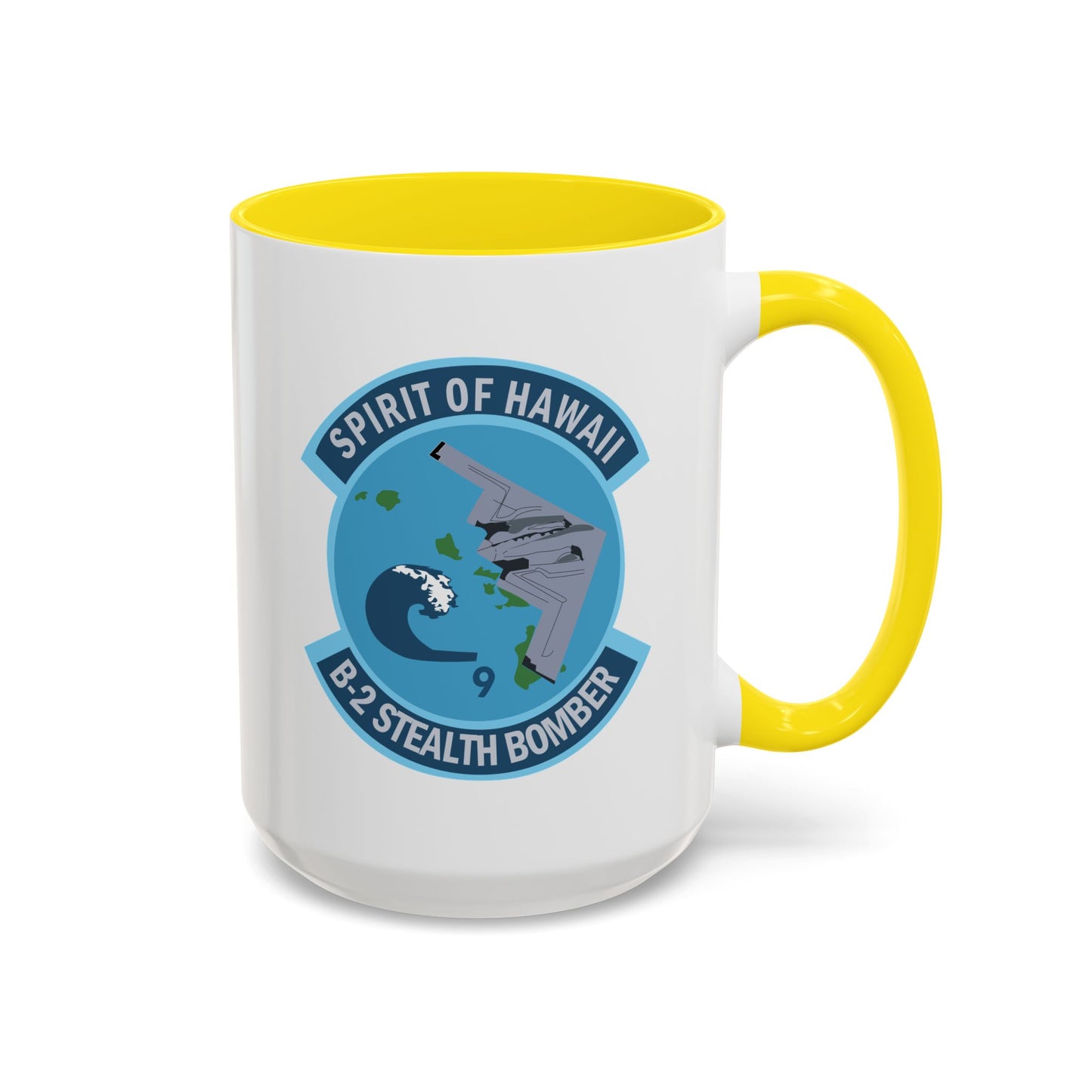 Accent Coffee Mug (11oz & 15oz) - USAF - B2 - Spirit of Hawaii - Stealth Bomber wo txt X 300