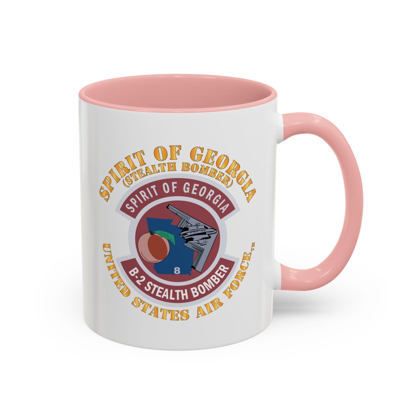 Accent Coffee Mug (11oz & 15oz) - USAF - B2 - Spirit of Georgia - Stealth Bomber X 300