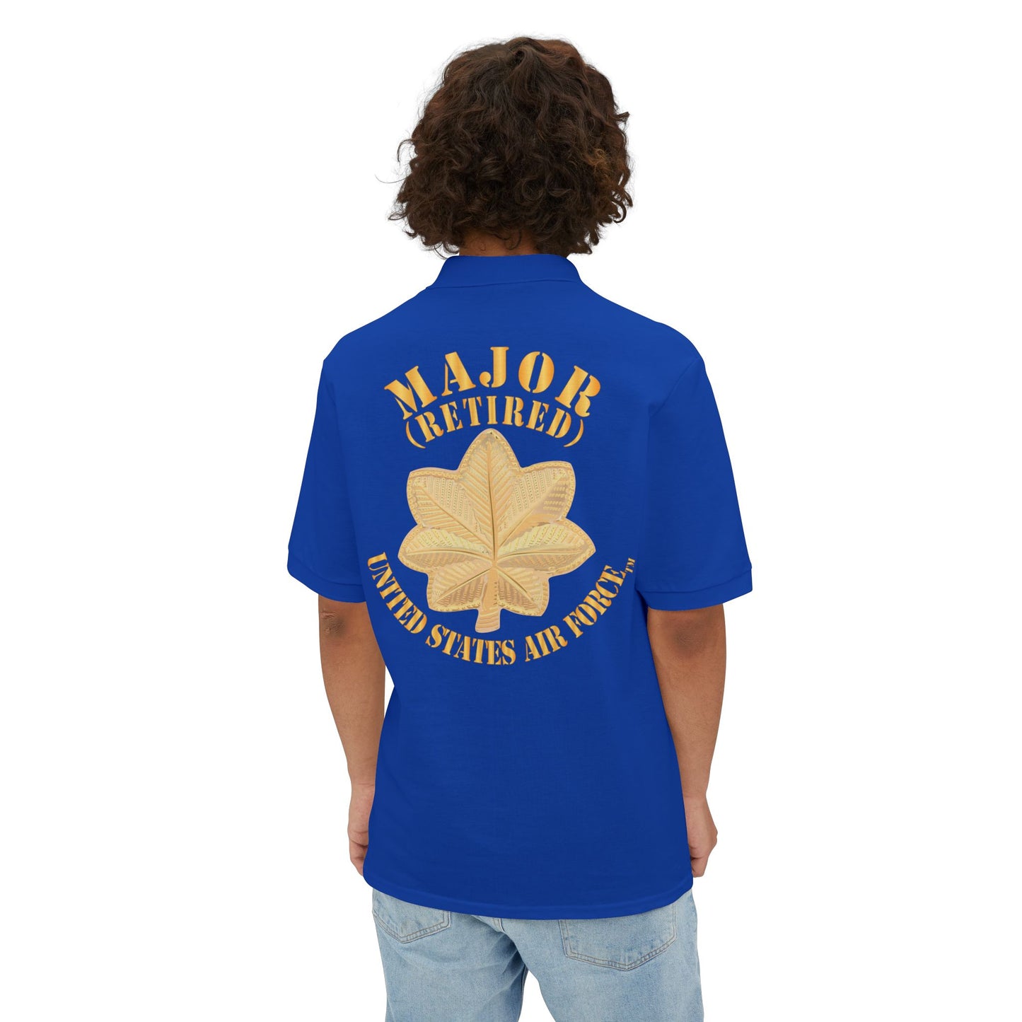 Men's Piqué Polo - USAF - Major - Retired X 300