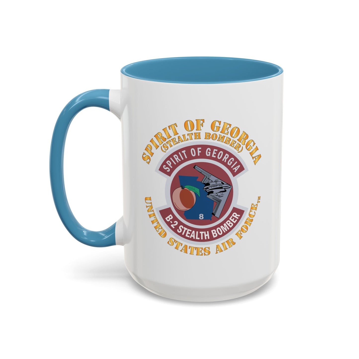 Accent Coffee Mug (11oz & 15oz) - USAF - B2 - Spirit of Georgia - Stealth Bomber X 300