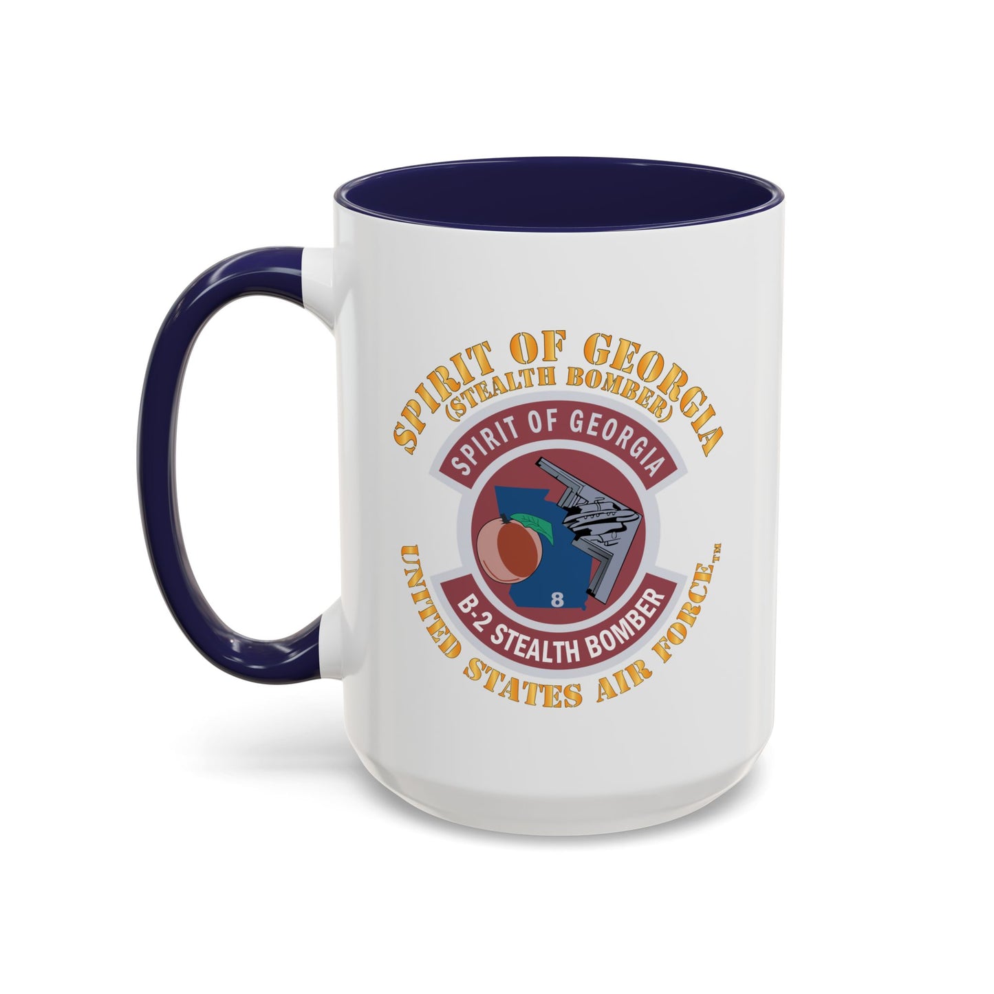Accent Coffee Mug (11oz & 15oz) - USAF - B2 - Spirit of Georgia - Stealth Bomber X 300