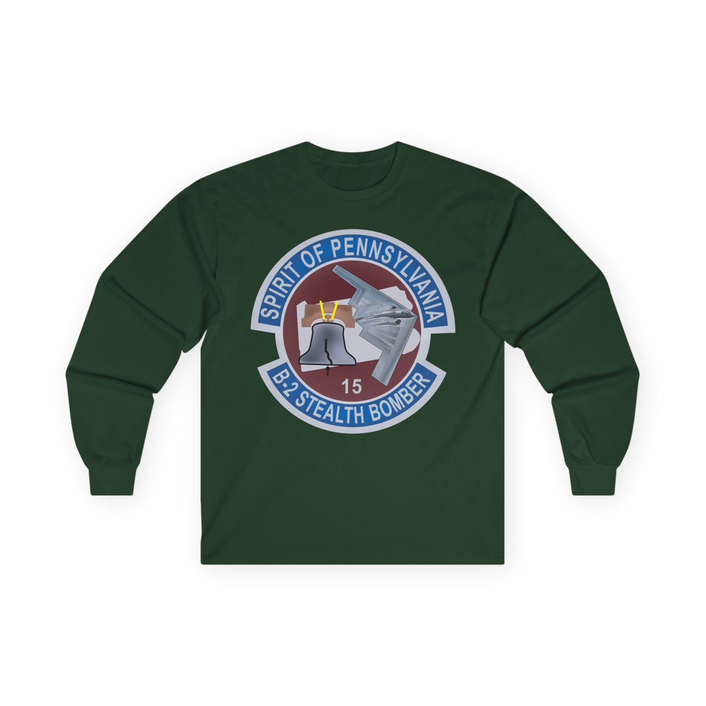 Unisex Ultra Cotton Long Sleeve Tee - USAF - B2 - Spirit of Pennsylvania Stealth Bomber wo Txt X 300