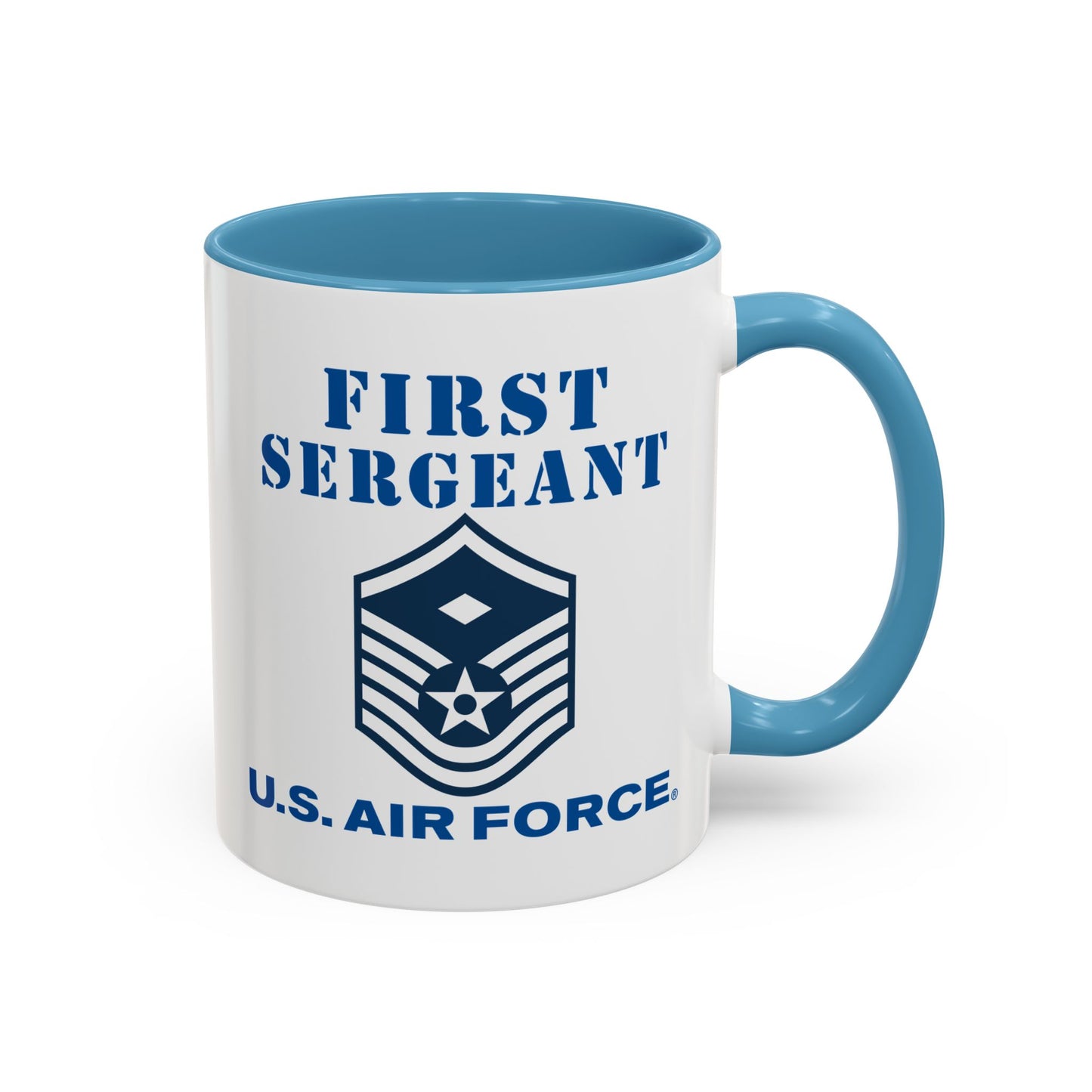 Accent Coffee Mug (11oz & 15oz) - USAF - First Sergeant (E7b) - 2020 - US Air Force w Text X 300