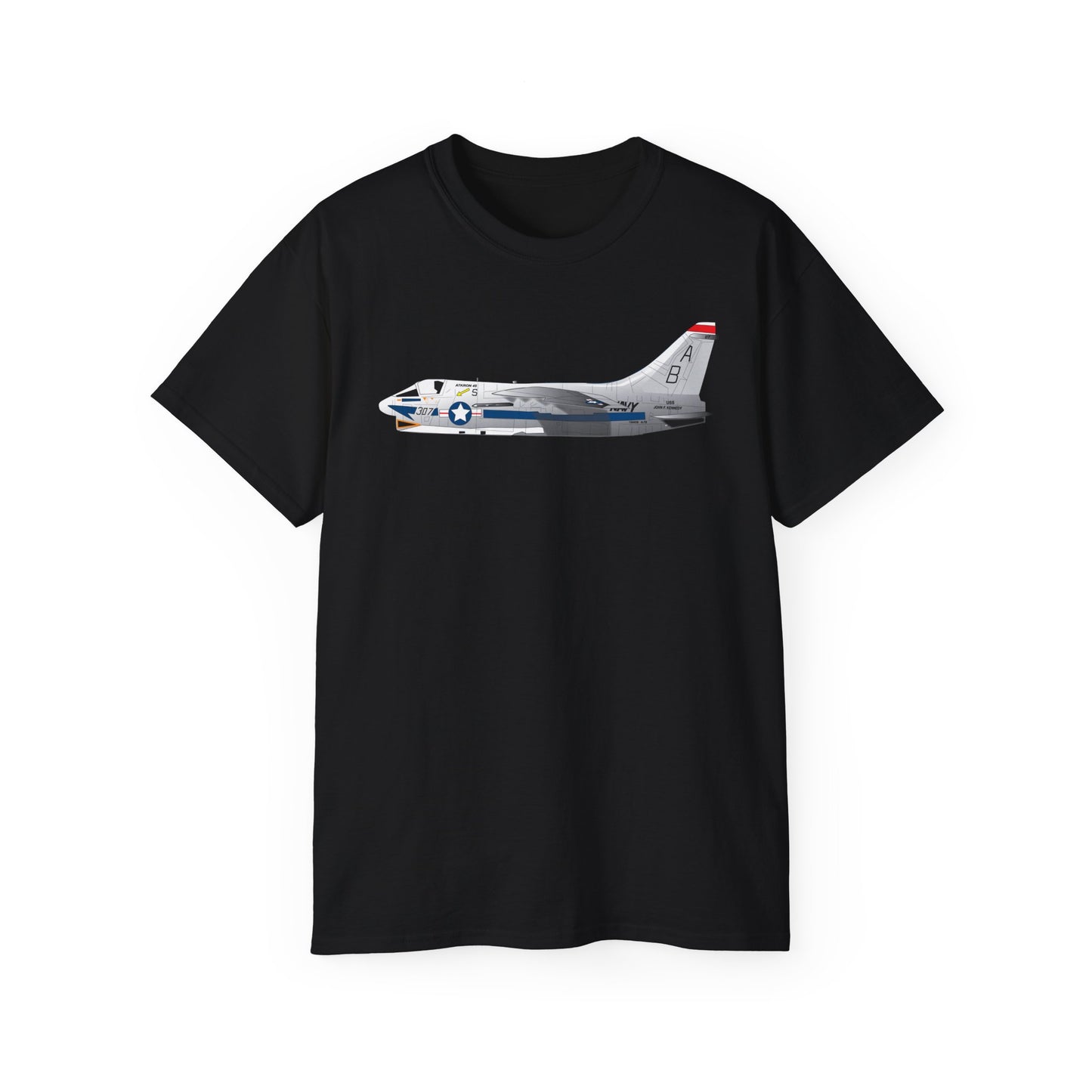 Unisex Ultra Cotton Tee - Aircraft - Navy - A-7B Corsair II - Side X 300