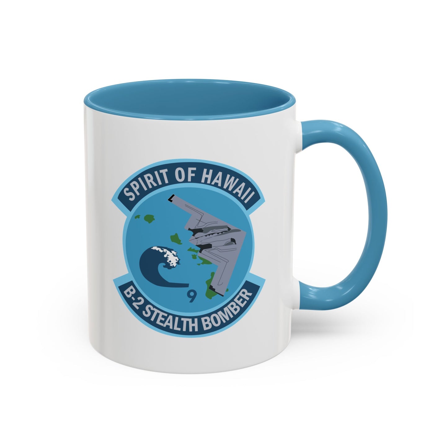 Accent Coffee Mug (11oz & 15oz) - USAF - B2 - Spirit of Hawaii - Stealth Bomber wo txt X 300