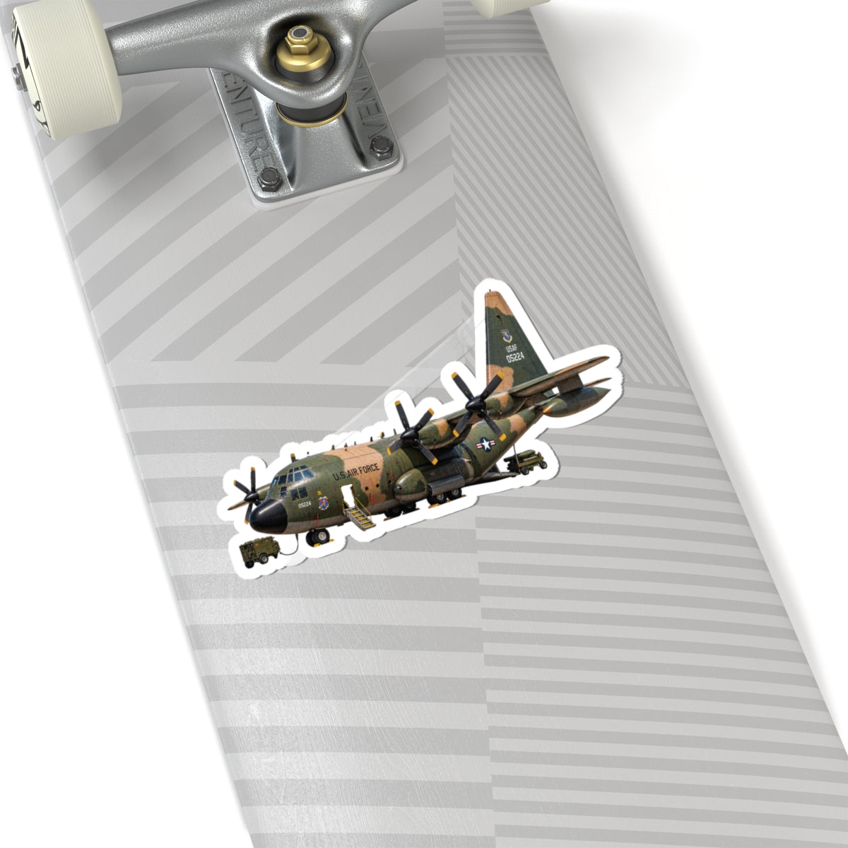 Kiss-Cut Stickers - C-130  Aircraft - Camo - Landing - Parked - Static