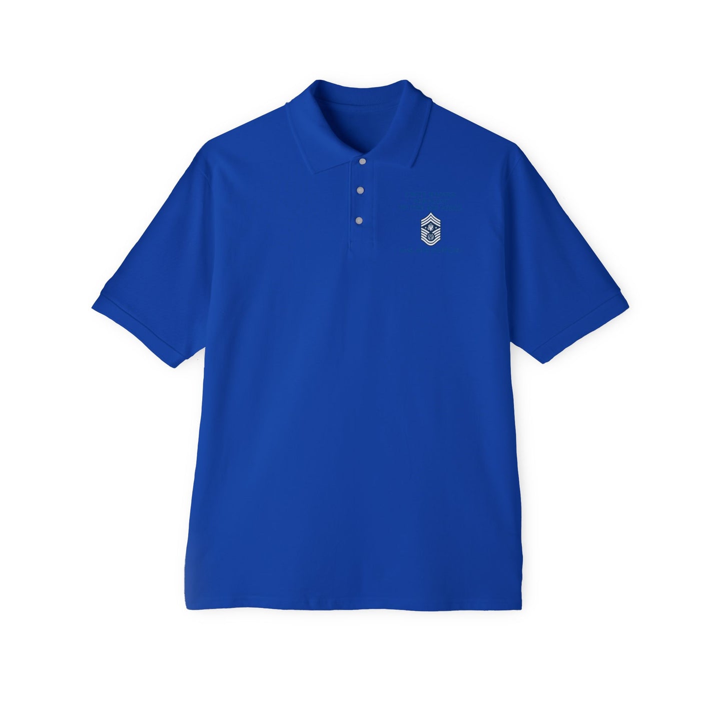 Men's Piqué Polo - USAF - Chief Master Sergeant of the Air Force (E9d) - US Air Force w Text X 300