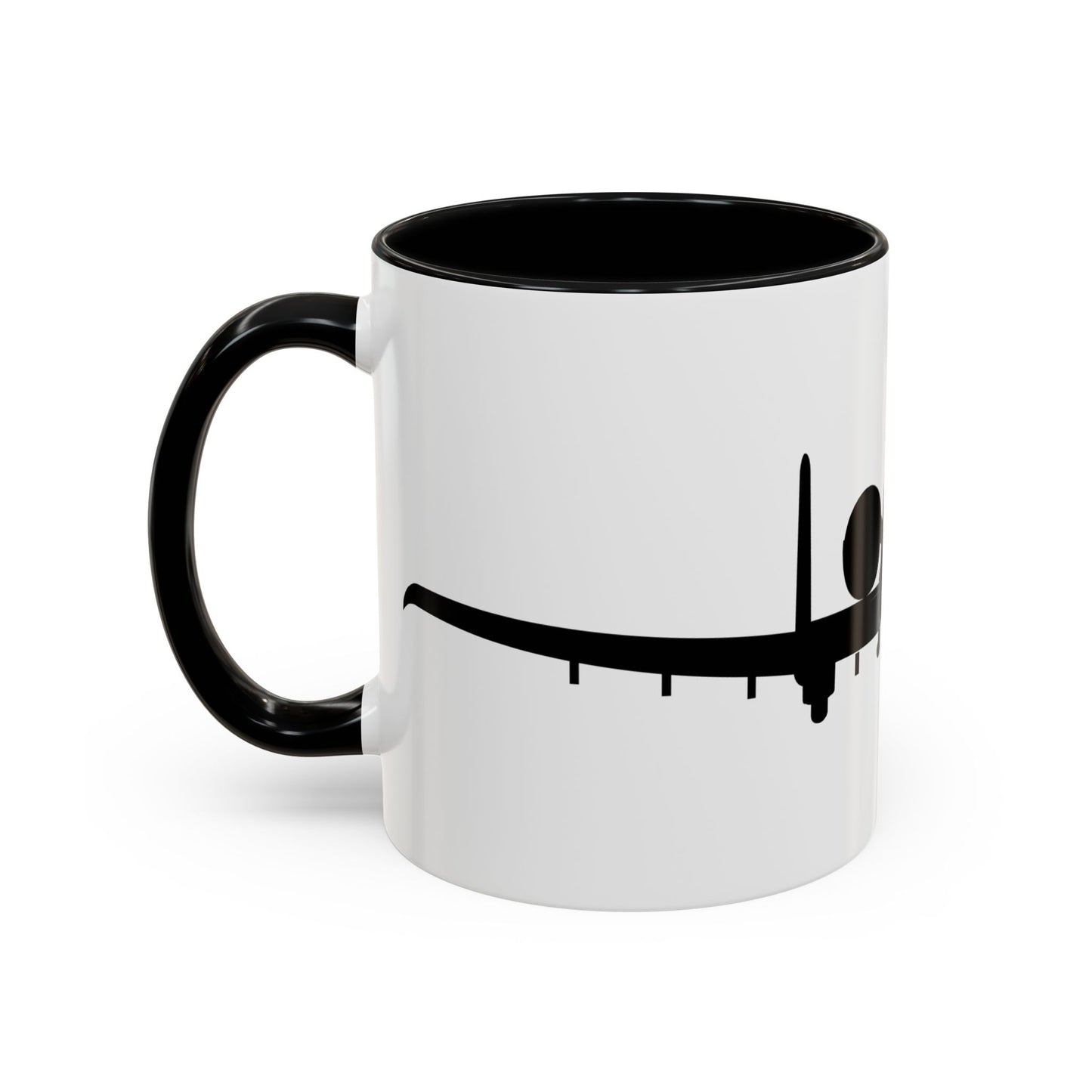 Accent Coffee Mug (11oz & 15oz) - Aircraft - USAF - A-10 Thunderbolt II - Front - Silhouette X 300