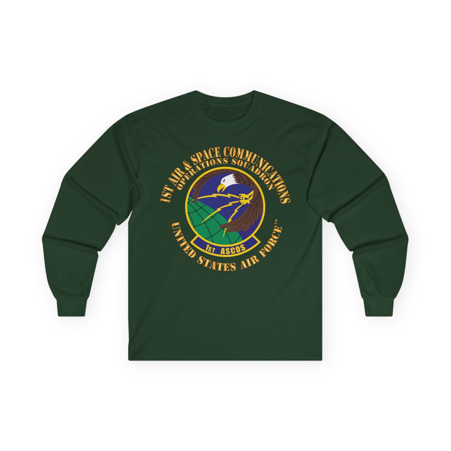 Unisex Ultra Cotton Long Sleeve Tee - USAF - 1st Air & Space Communications Operations Sq X 300