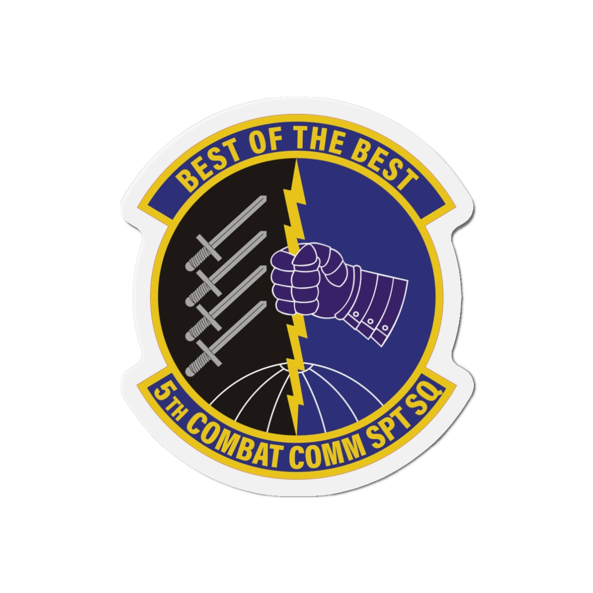 Die-Cut Magnet - USAF - 5th Combat Communications Support Sq wo txt X 300