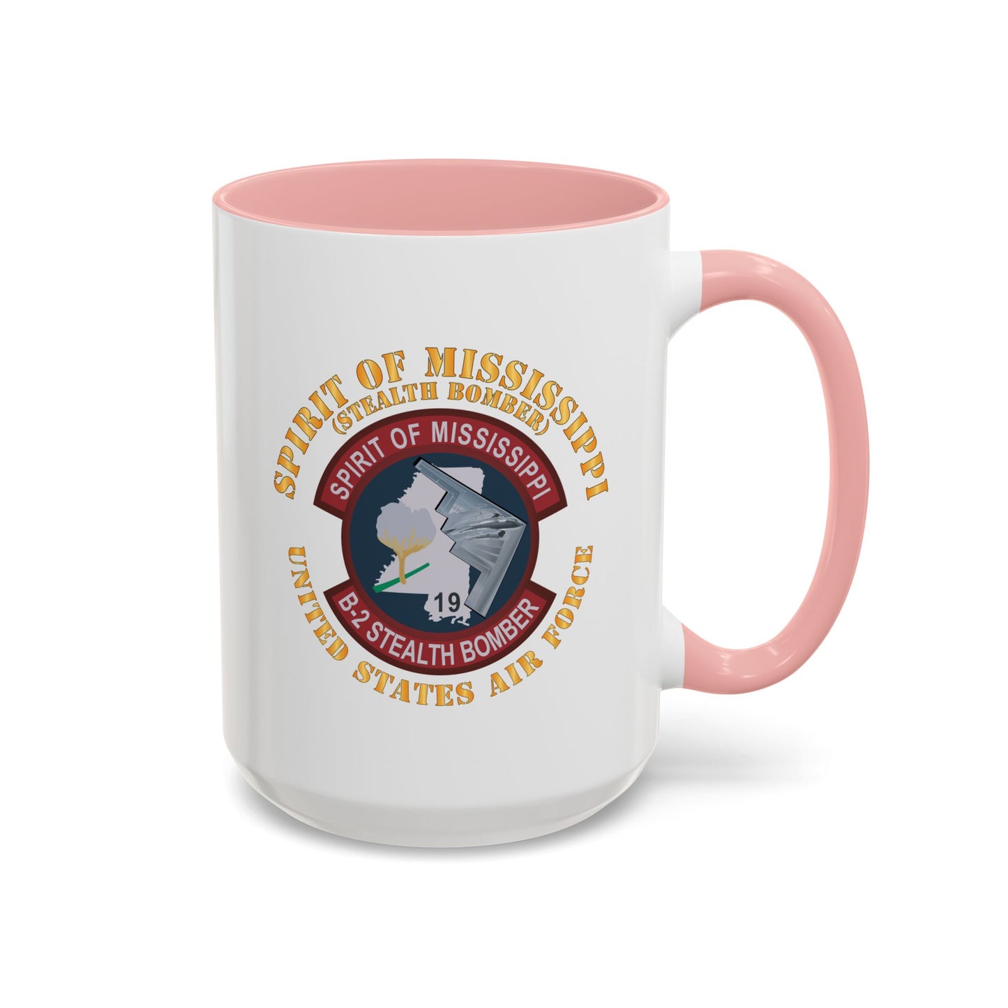 Accent Coffee Mug (11oz & 15oz) - USAF - B2 - Spirit of Mississippi - Stealth Bomber X 300