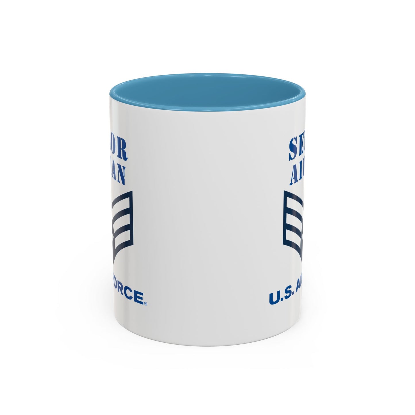 Accent Coffee Mug (11oz & 15oz) - USAF - Senior Airman (E4) - 2020 - US Air Force w Text X 300