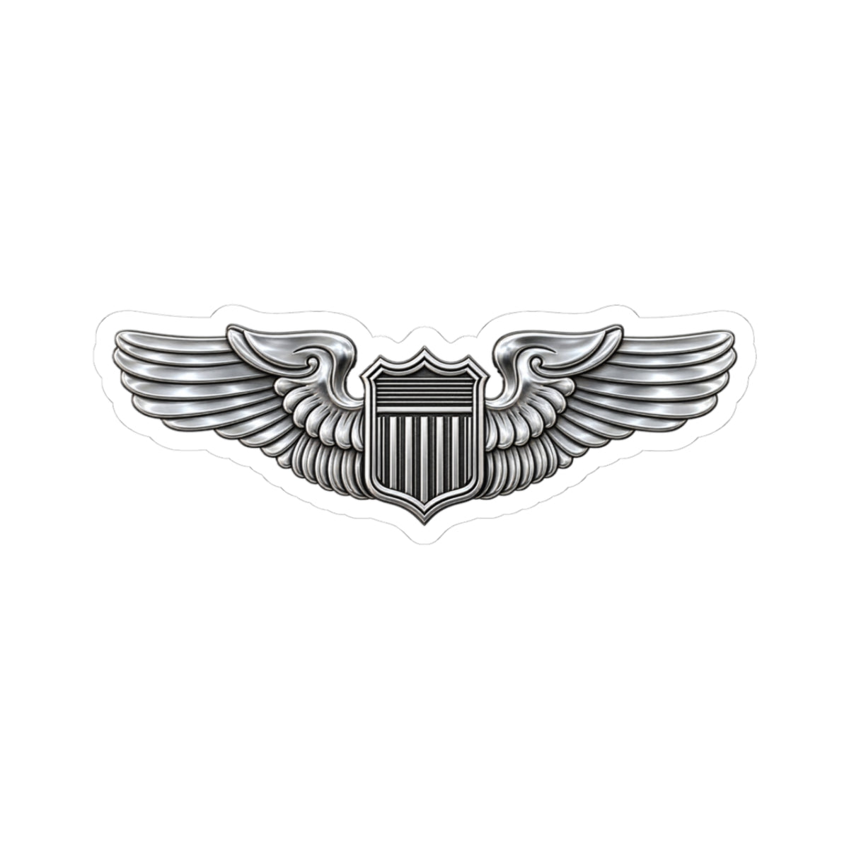 Kiss-Cut Stickers - USAF - Basic Pilot Badge wo Txt - 3D - Enhanced