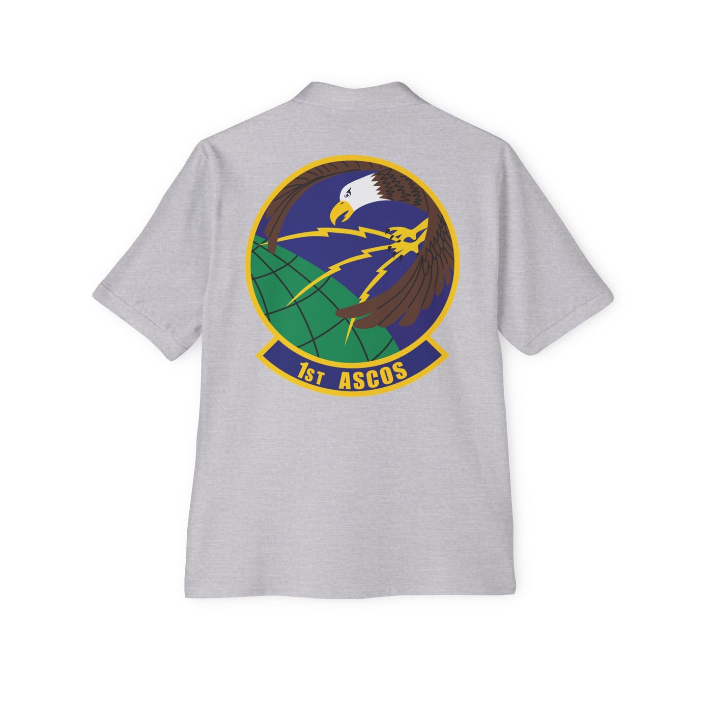 Men's Piqué Polo - USAF - 1st Air & Space Communications Operations Sq wo txt X 300