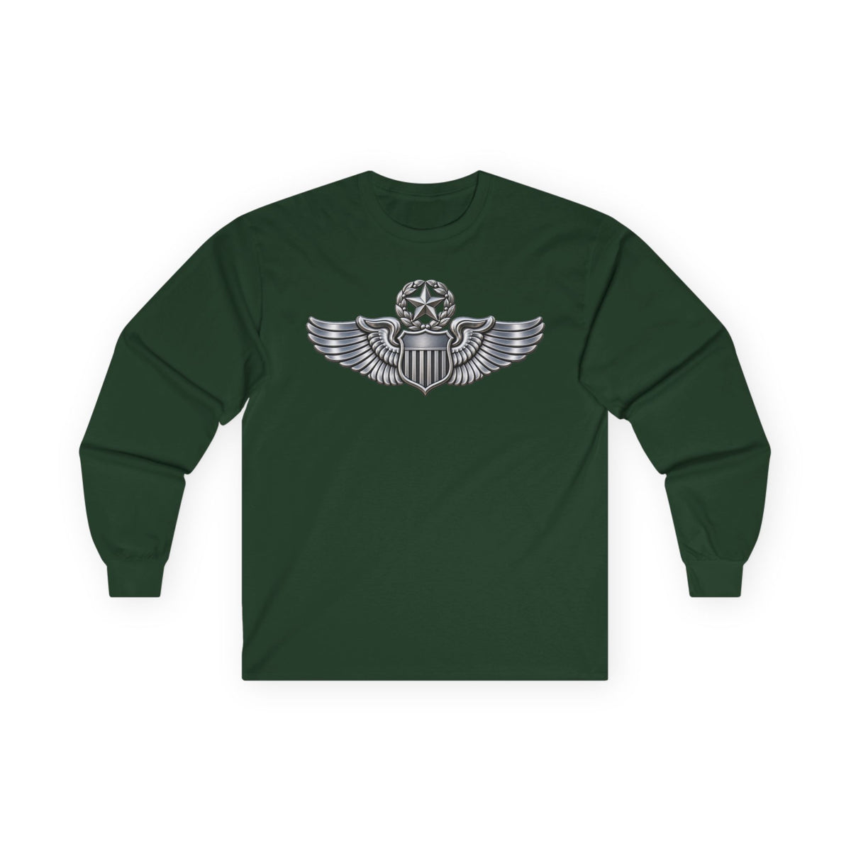 Unisex Ultra Cotton Long Sleeve Tee - USAF - Master Pilot Badge wo txt - 3D - Enhanced