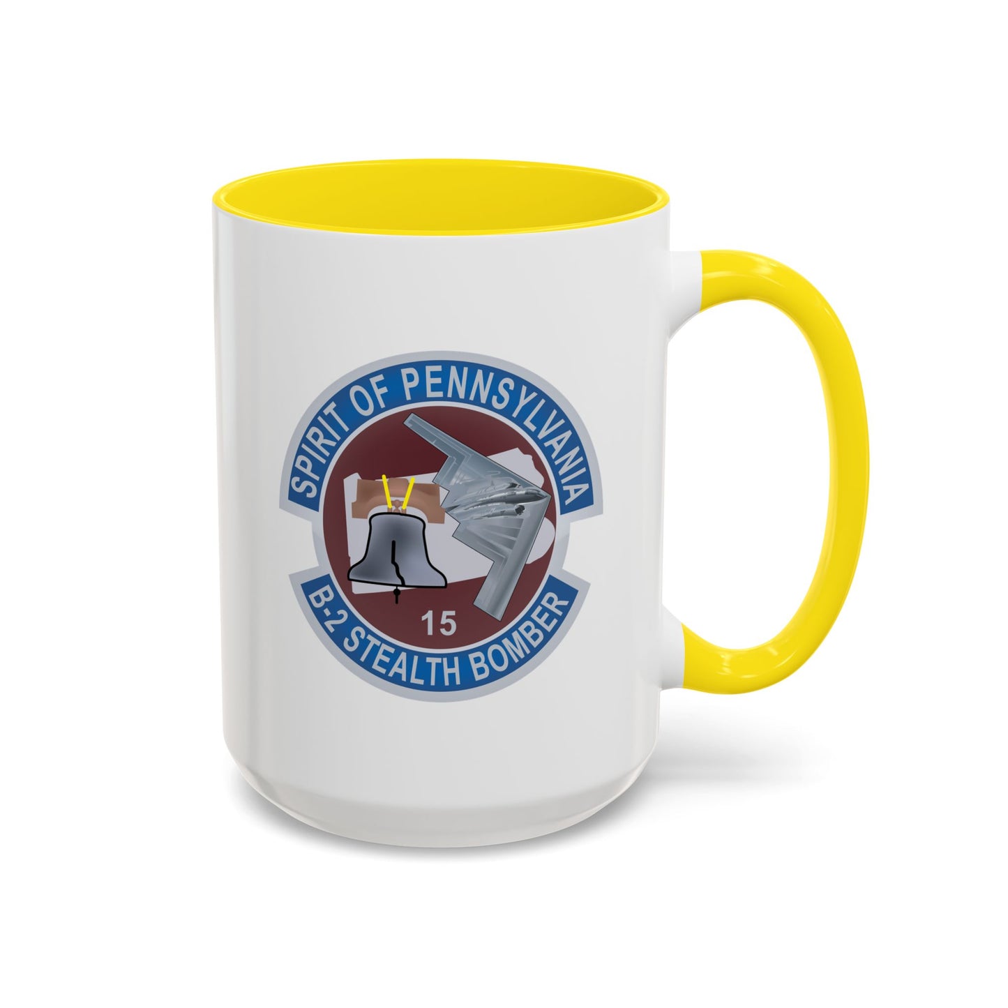Accent Coffee Mug (11oz & 15oz) - USAF - B2 - Spirit of Pennsylvania Stealth Bomber wo Txt X 300