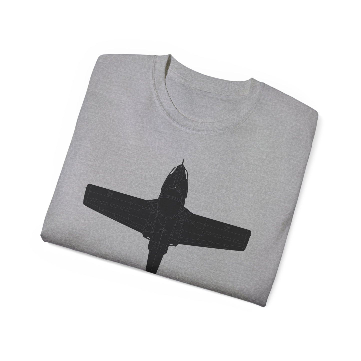 Unisex Ultra Cotton Tee - Aircraft - T-37-Trainer - Top - Black - Metal X 300